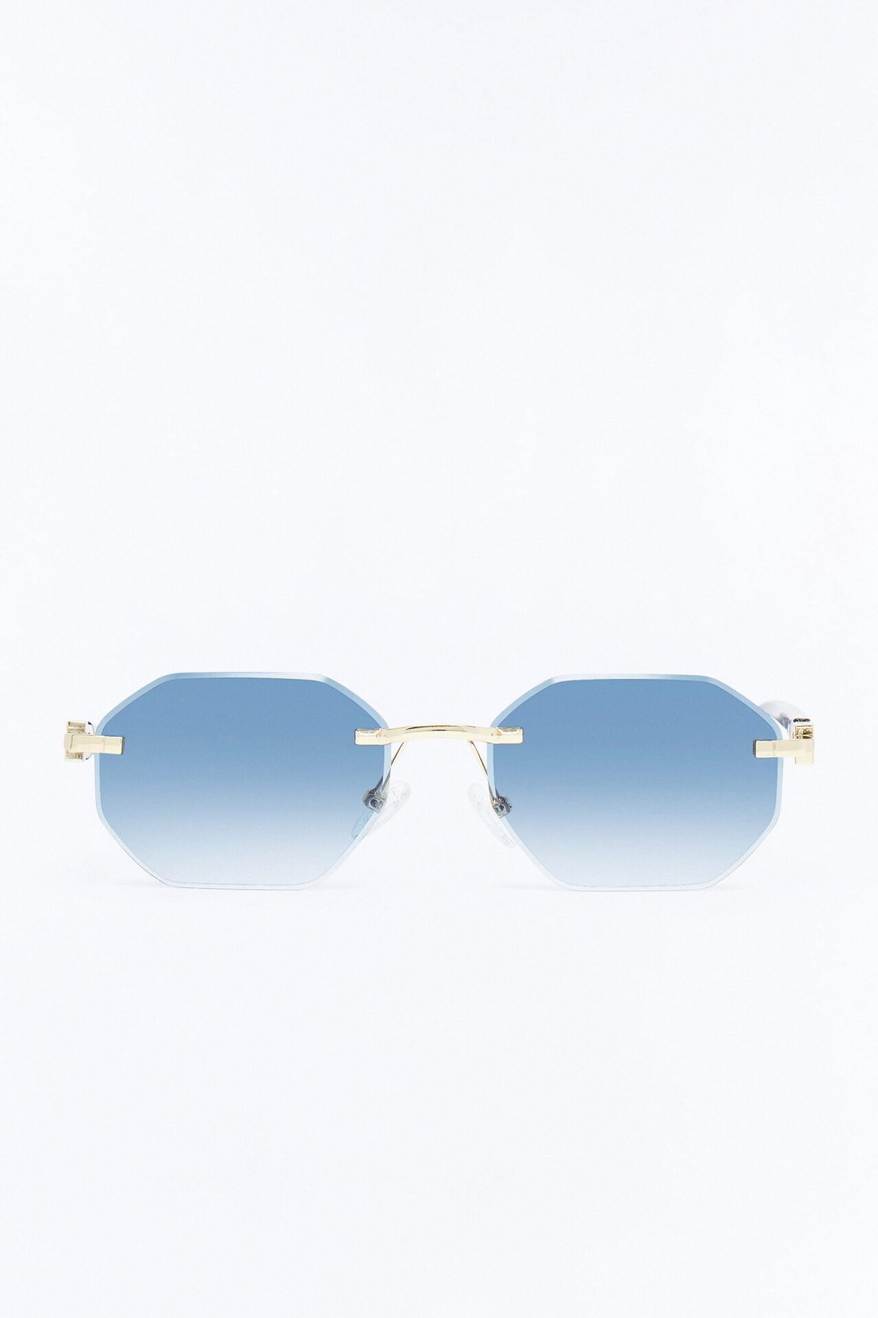 Only If Geometric Frameless Sunglasses - Black/combo