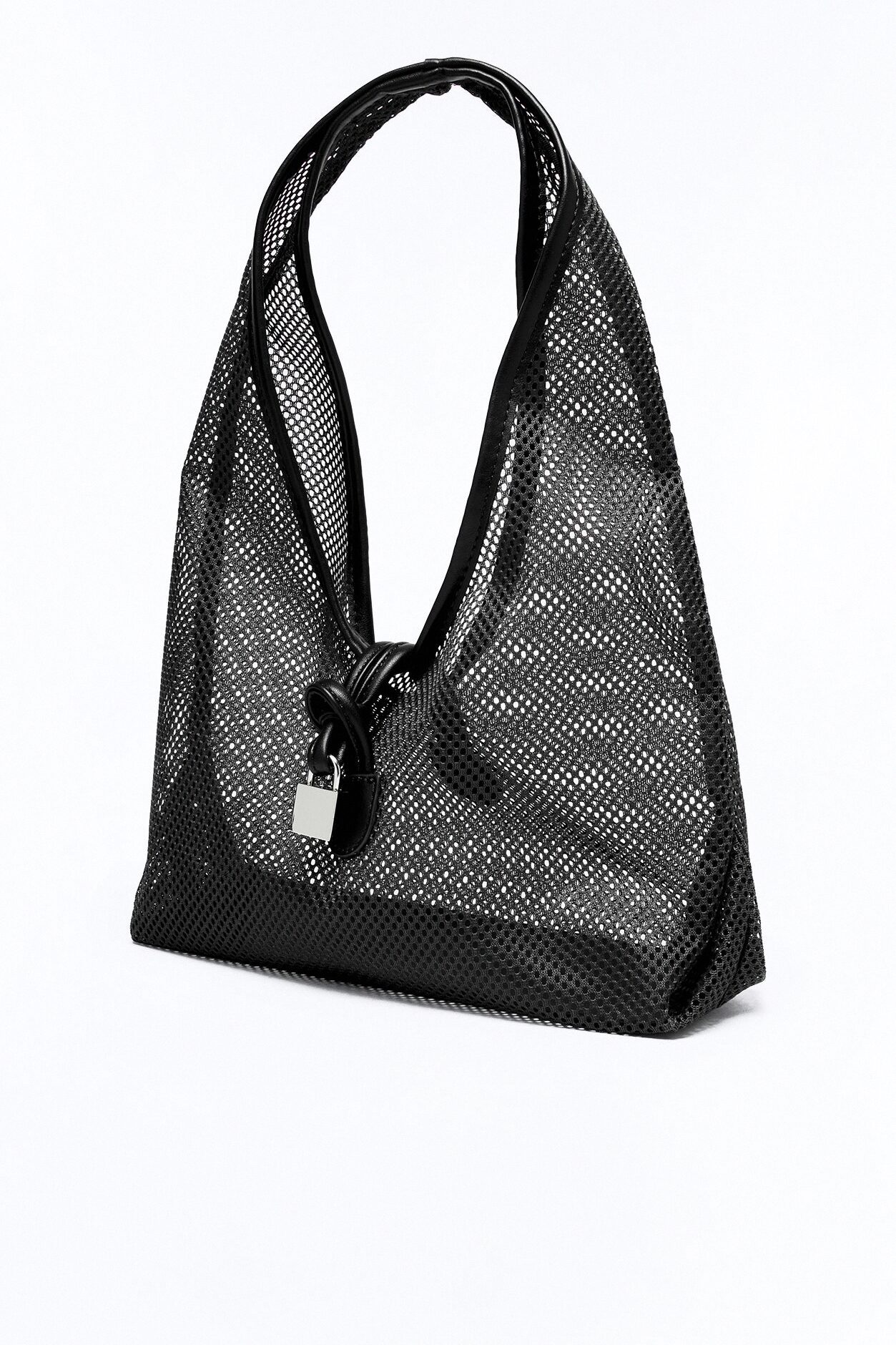 See Right Through You Mesh Shoulder Bag - Black