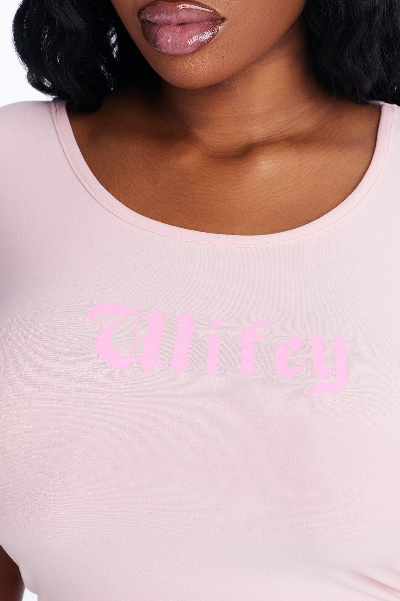 Wifey For Lifey Tee & Pant PJ Set - Pink