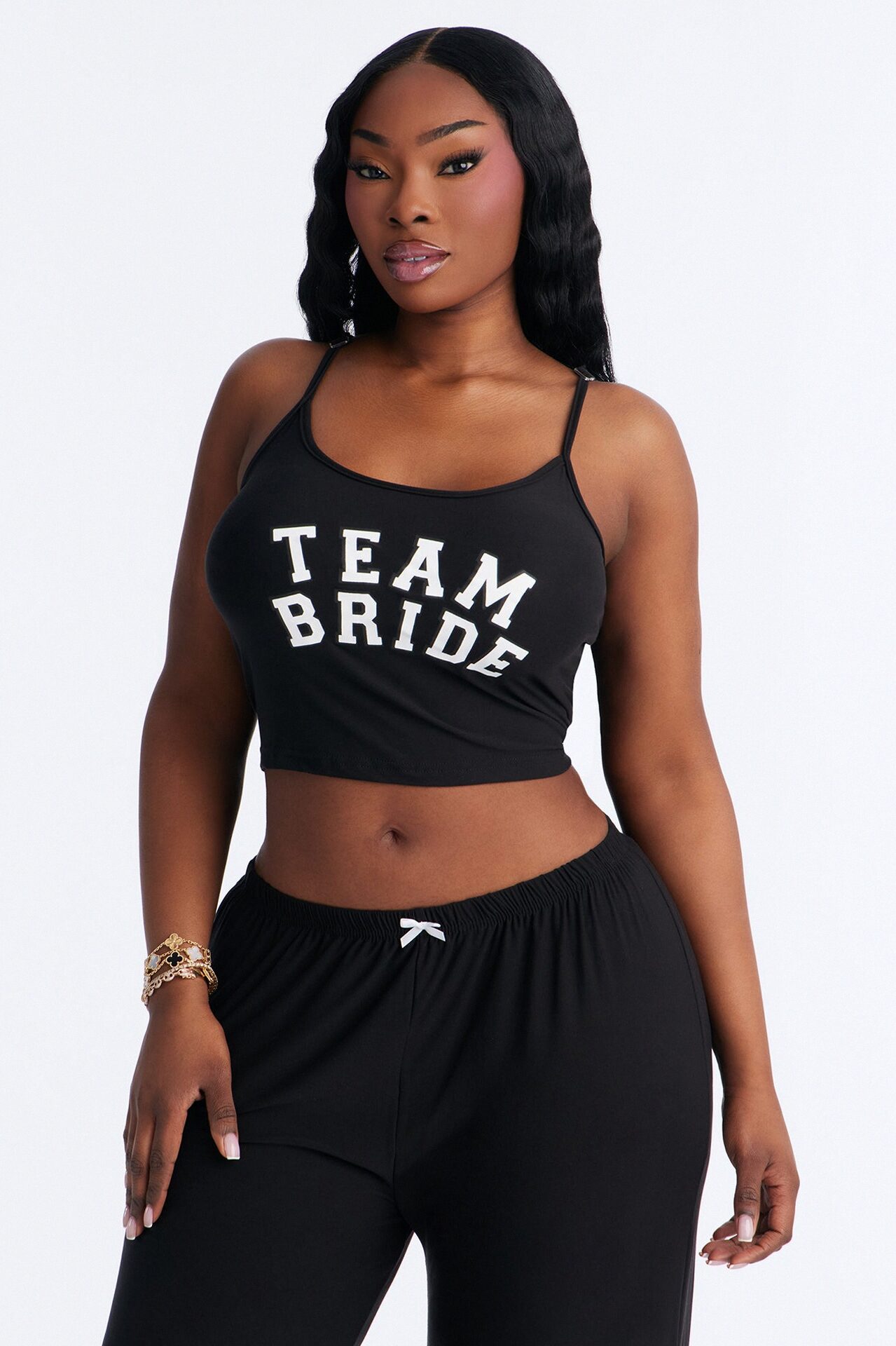 Team Bride Boarding PJ Set - Black
