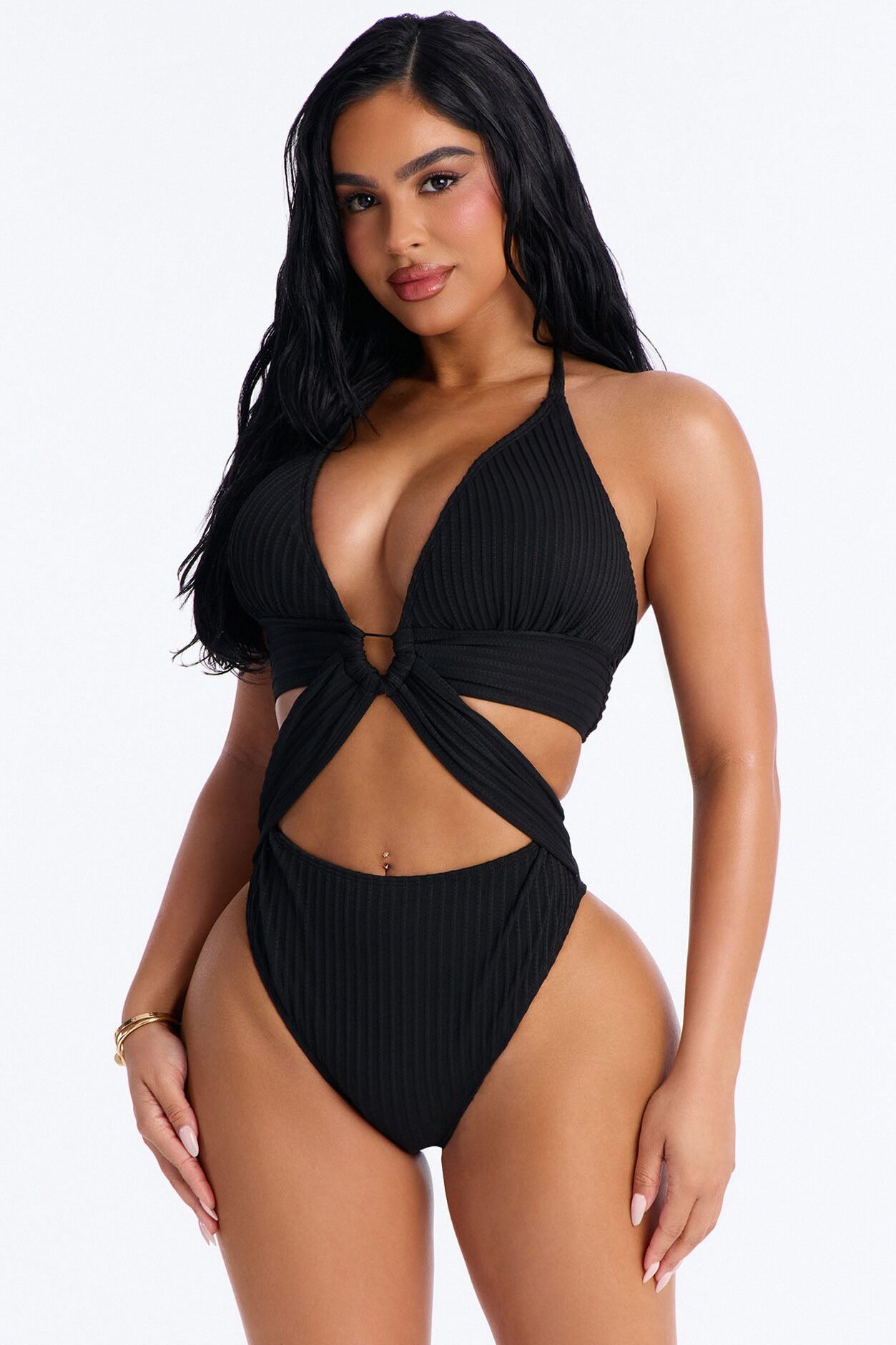 Sun Bum Cut Out O-Ring 1 Piece Swimsuit - Black