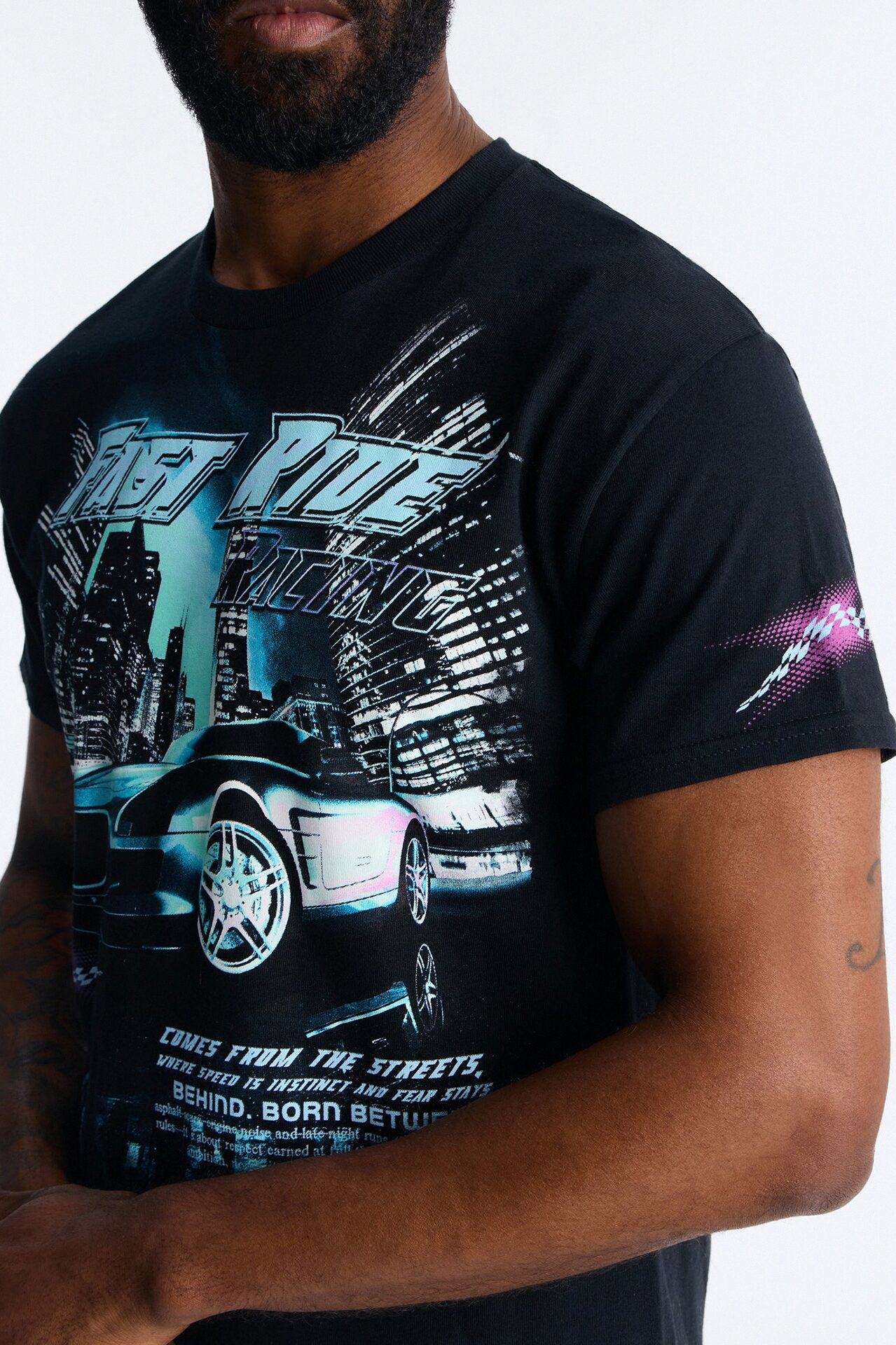 Fast Ride Racing Short Sleeve Tee - Black