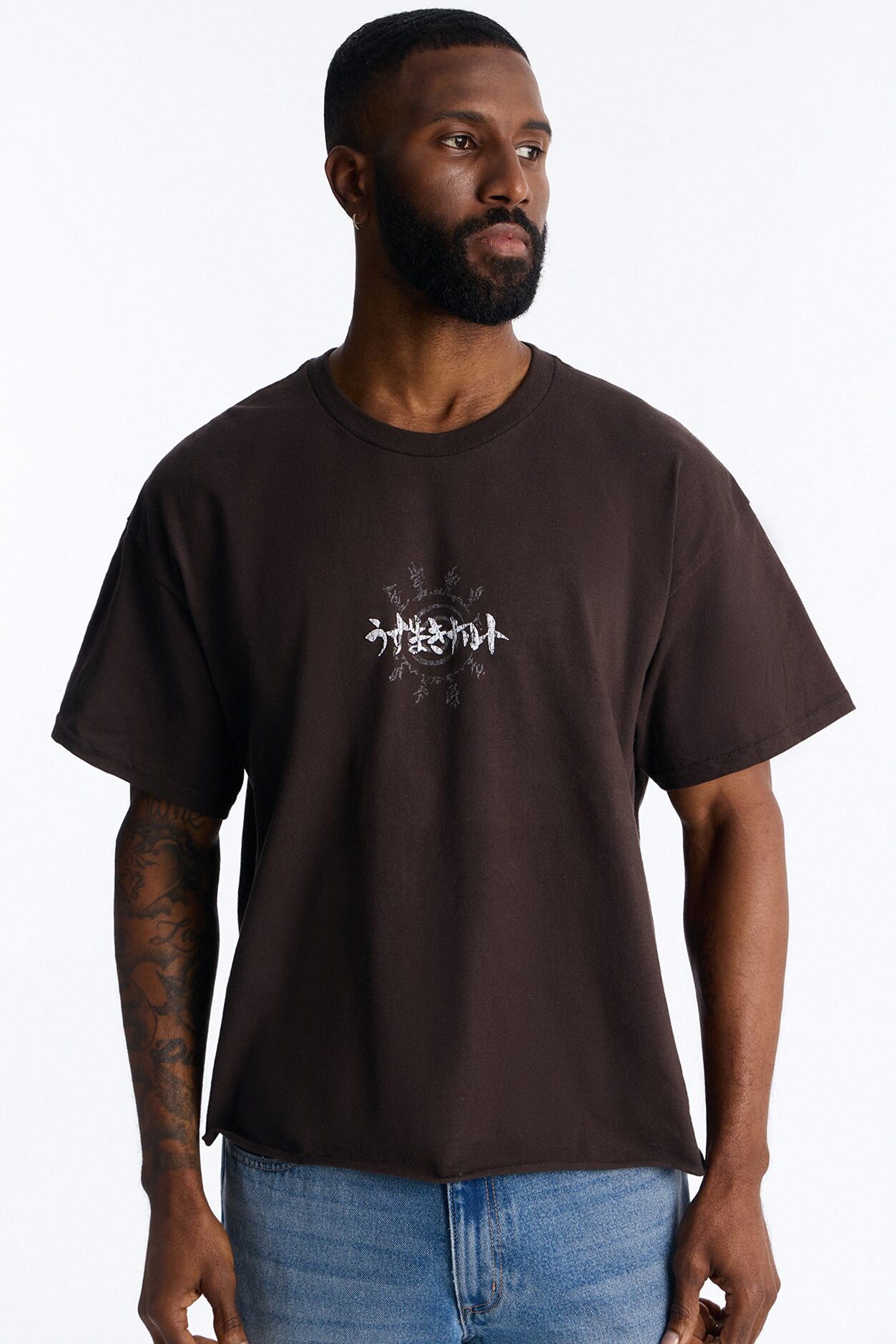 Naruto Better Than The Rest Boxy Short Sleeve Tee - Brown