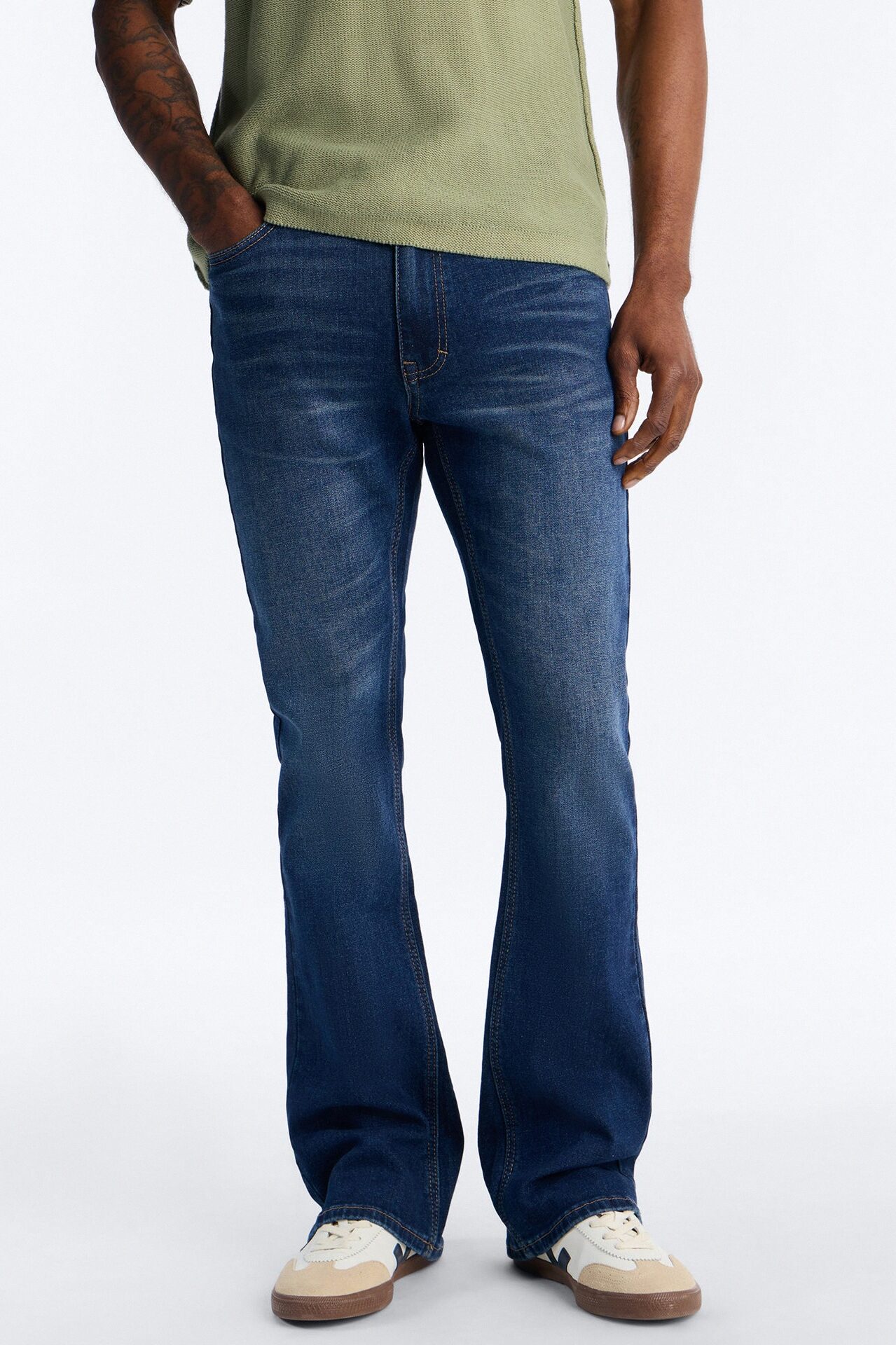 Essential Stacked Skinny Flare Stretch Jean - Dark Wash