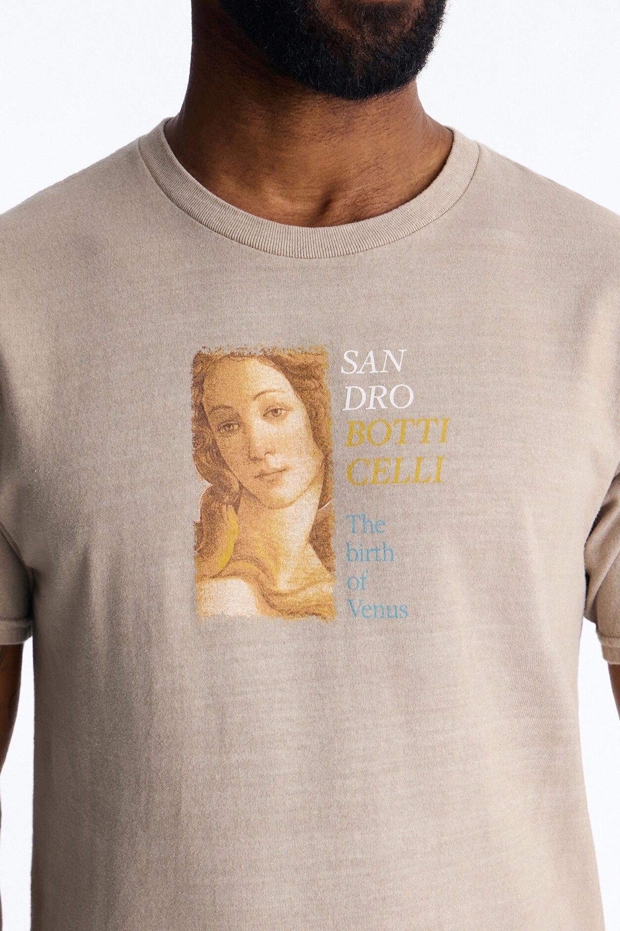 Birth Of Venus Botticelli Short Sleeve Tee - Taupe