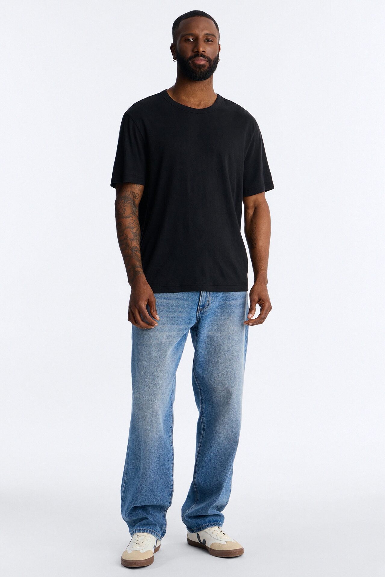 Bahamas Linen Crew Tee - Black