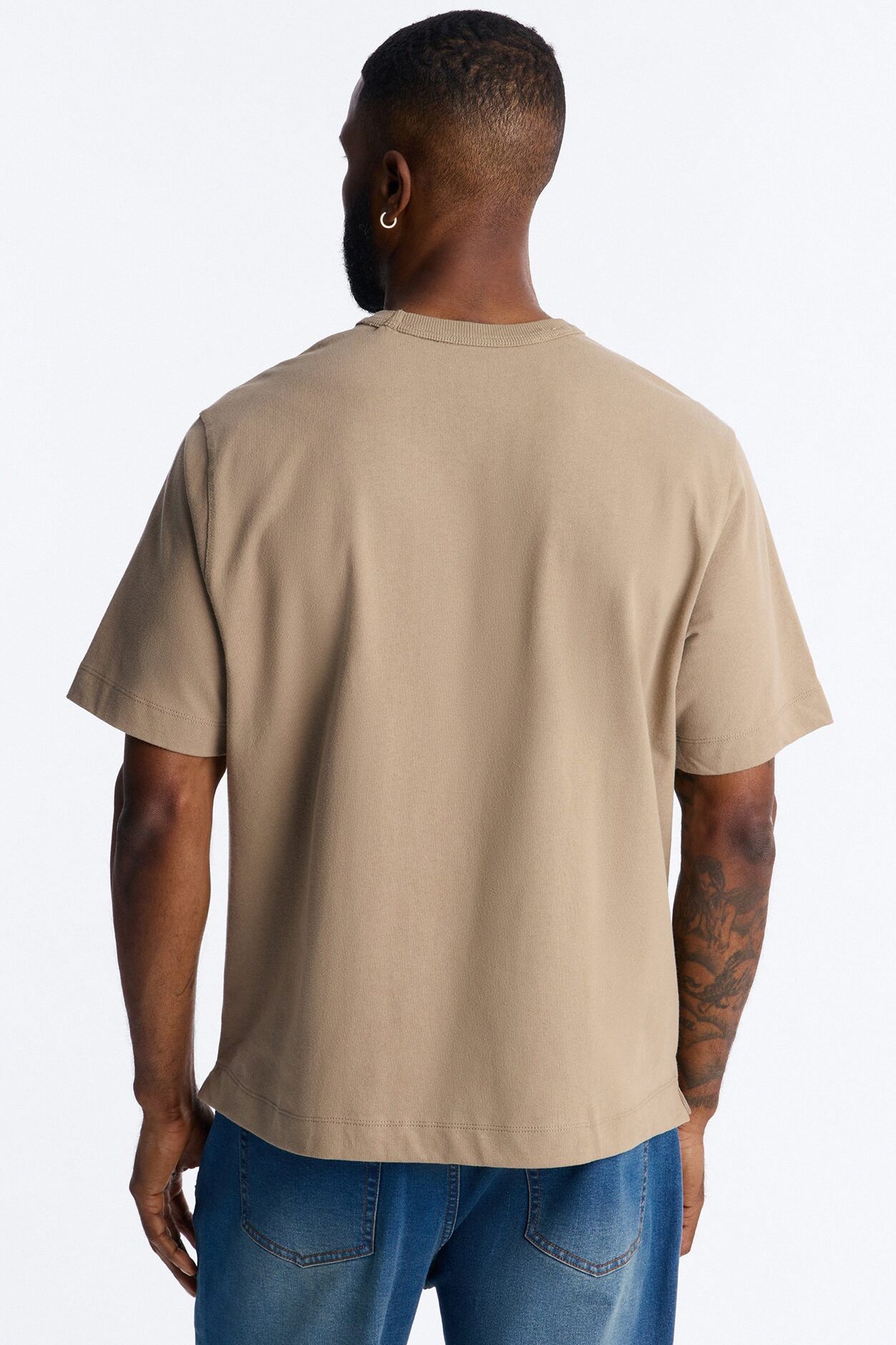 Boxy Soft Washed 250 GSM Tee - Stone