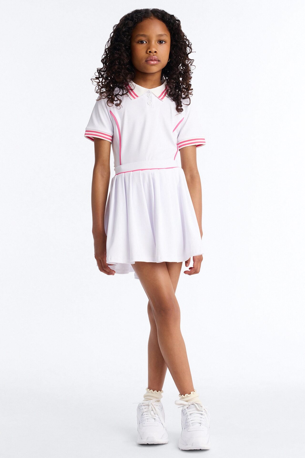 Mini Ready To Play Active Polo Skort Set - White