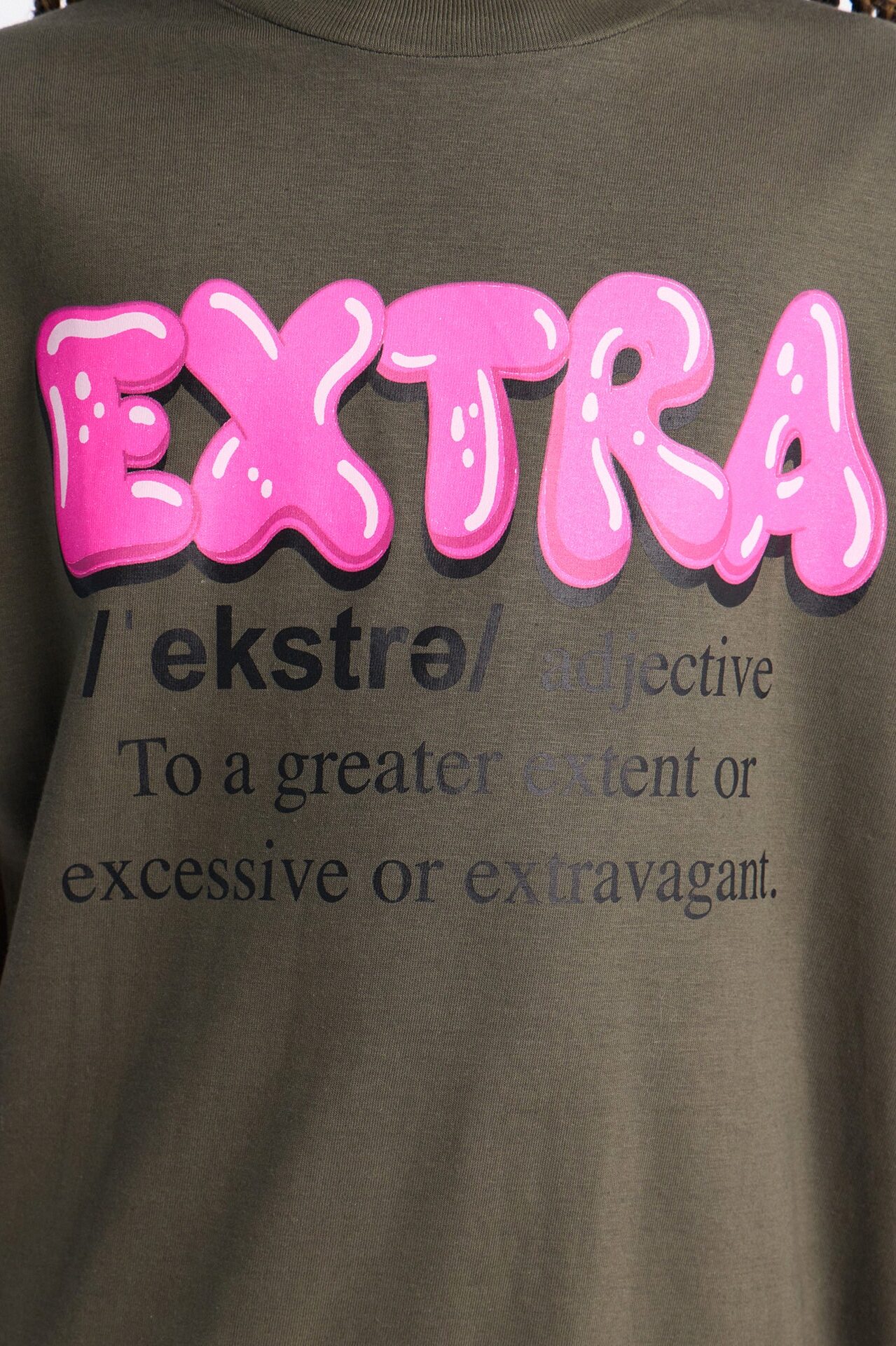 Mini Define Extra Short Sleeve Tee - Olive