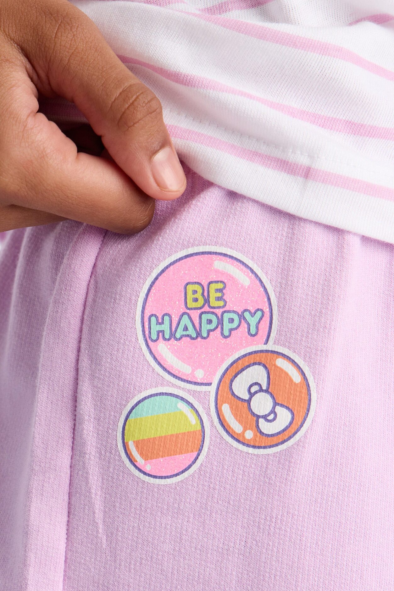 Mini Hello Kitty Believe In Love Short Set - Purple/combo