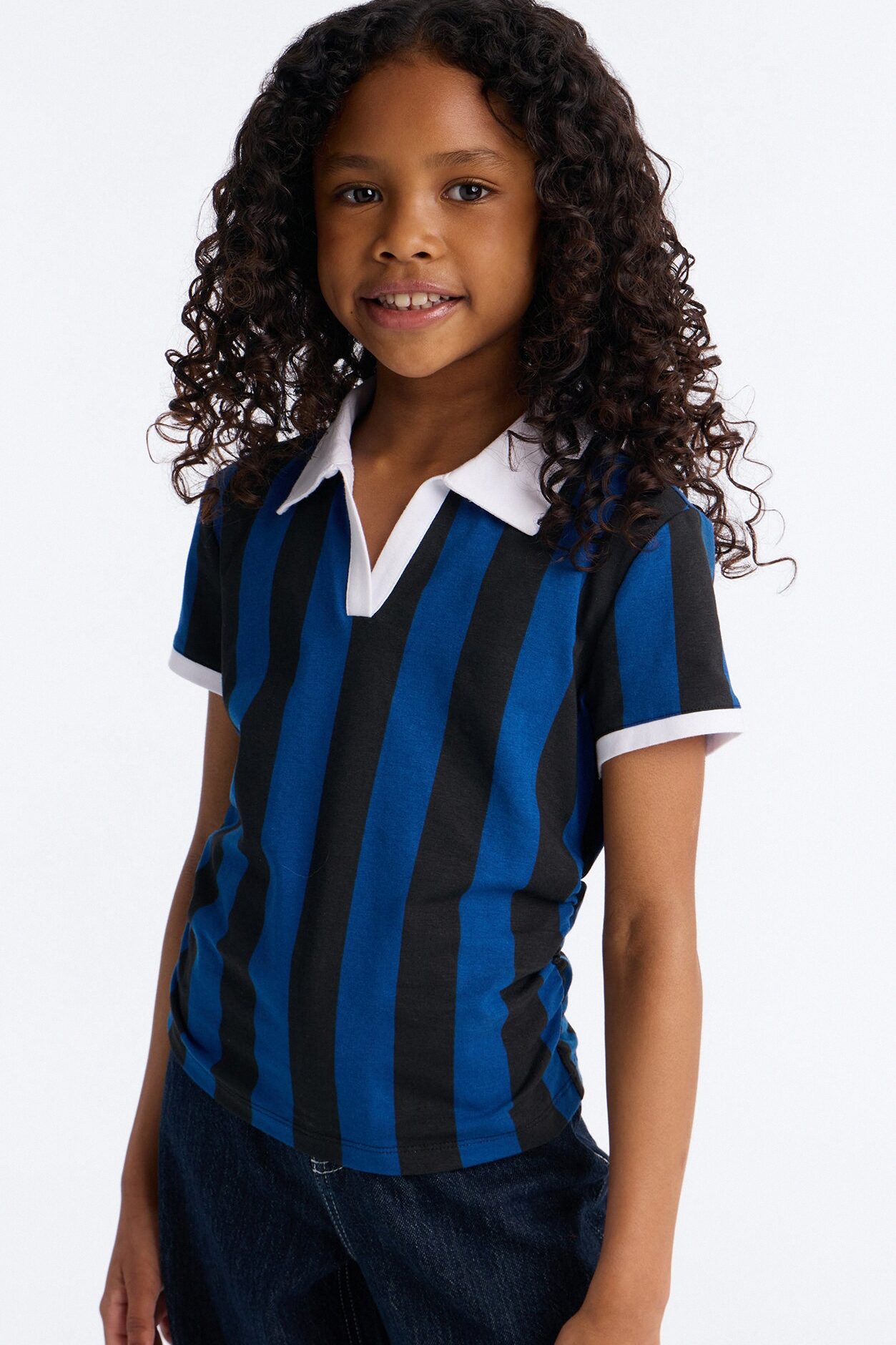 Mini First Pick Striped Short Sleeve Top - Navy/combo