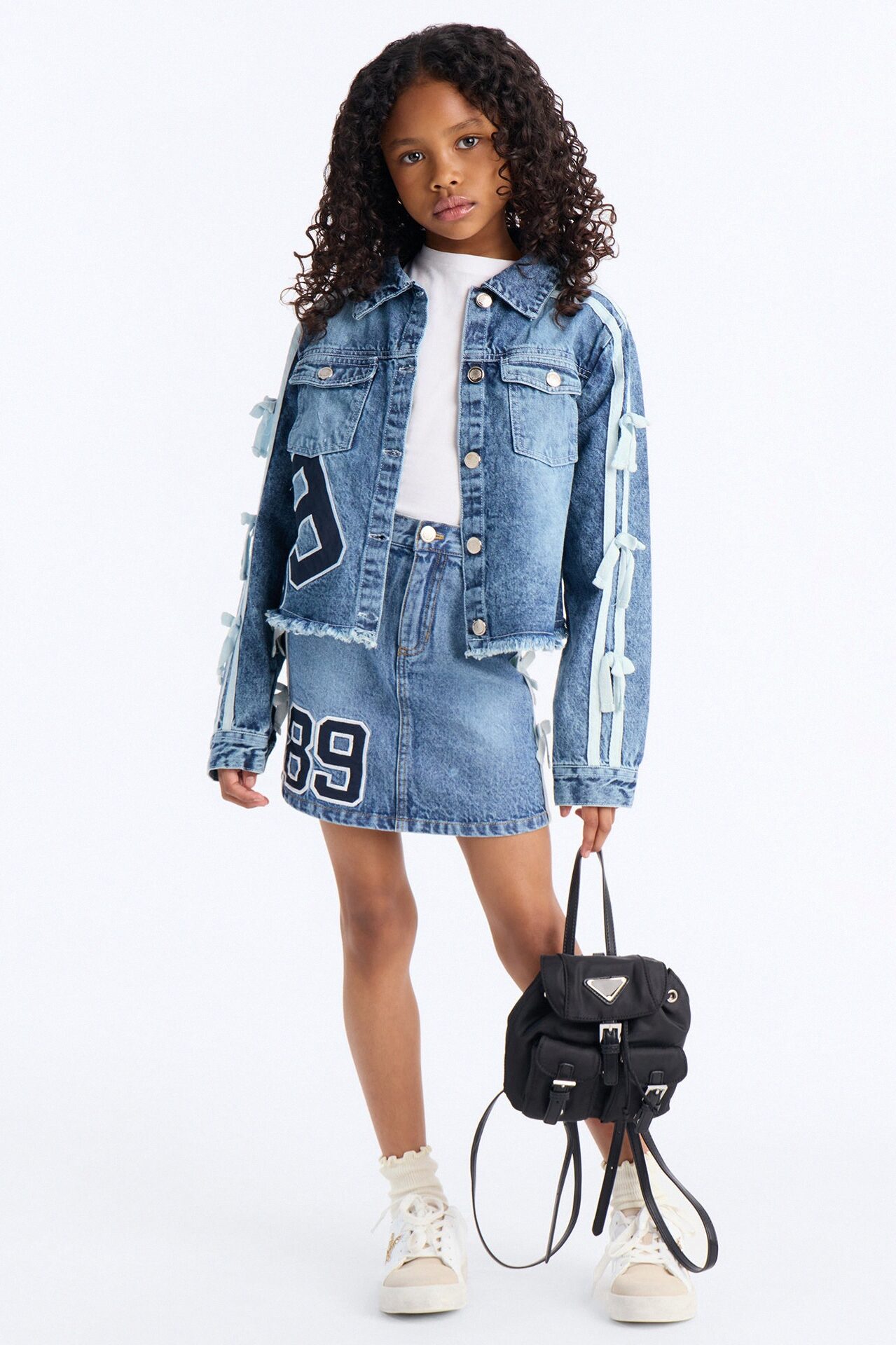 Mini Never Slowing Down Denim Jacket - Medium Wash