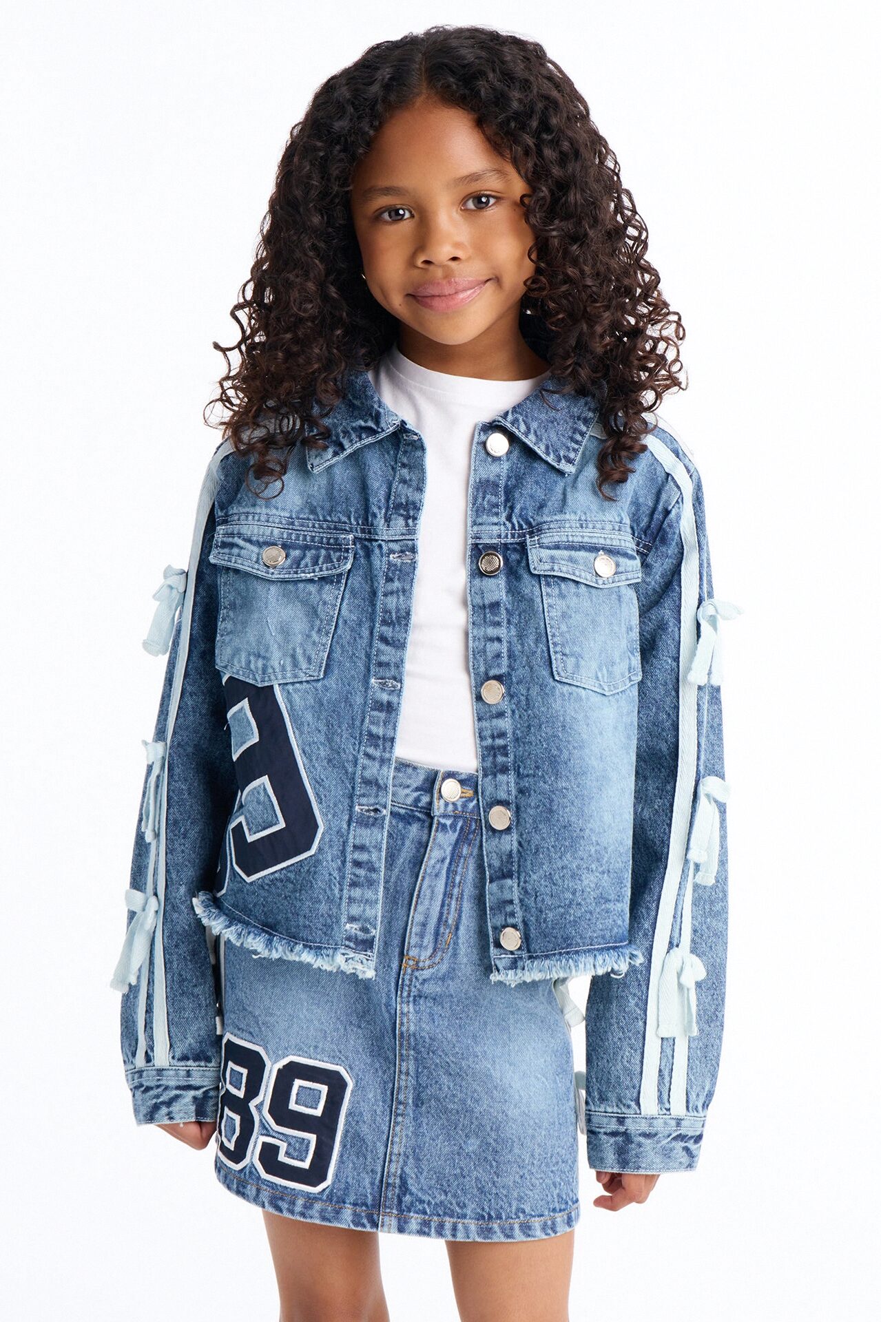 Mini Never Slowing Down Denim Jacket - Medium Wash