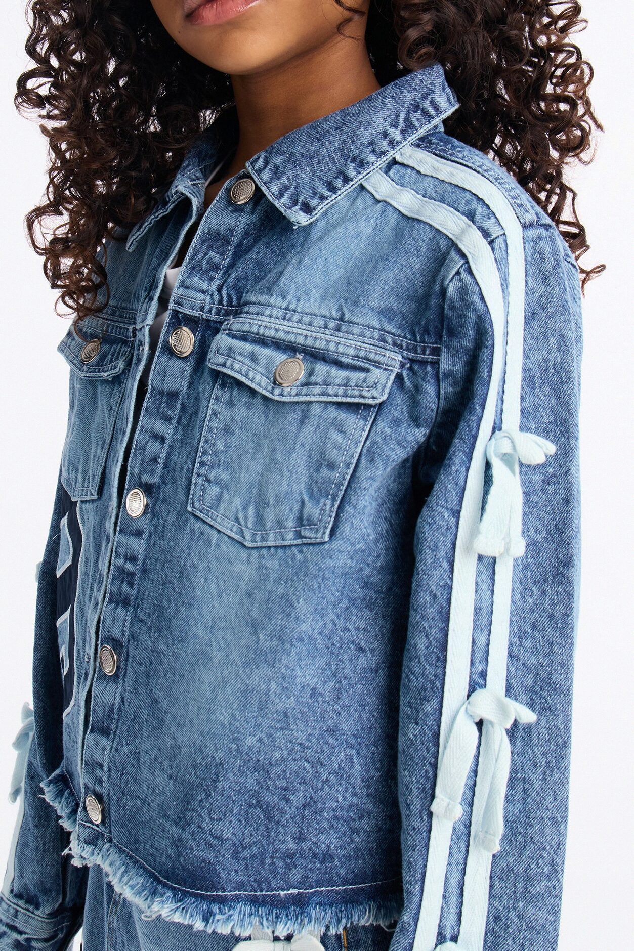 Mini Never Slowing Down Denim Jacket - Medium Wash