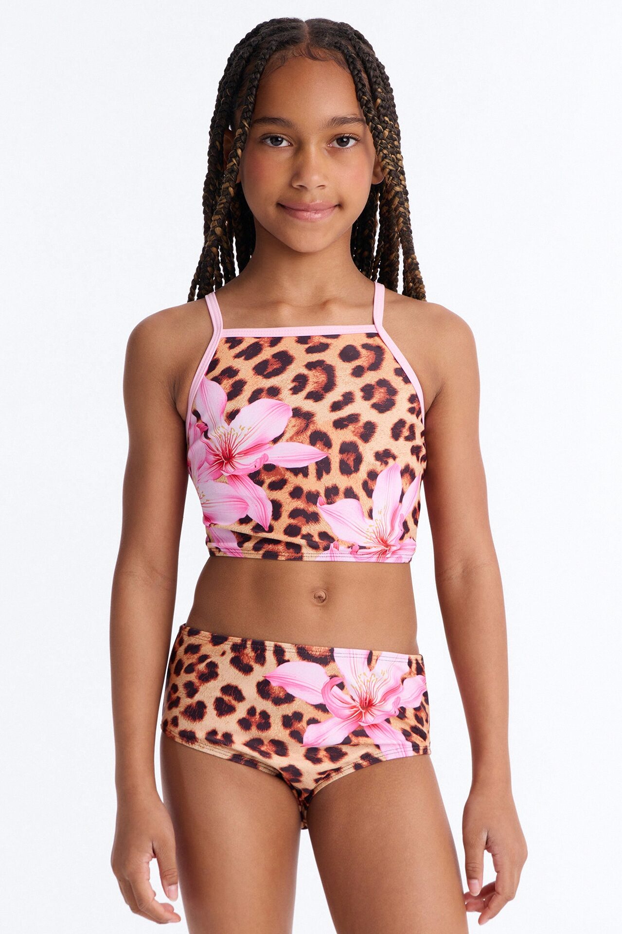 Mini In Bloom 2 Piece Tankini - Leopard