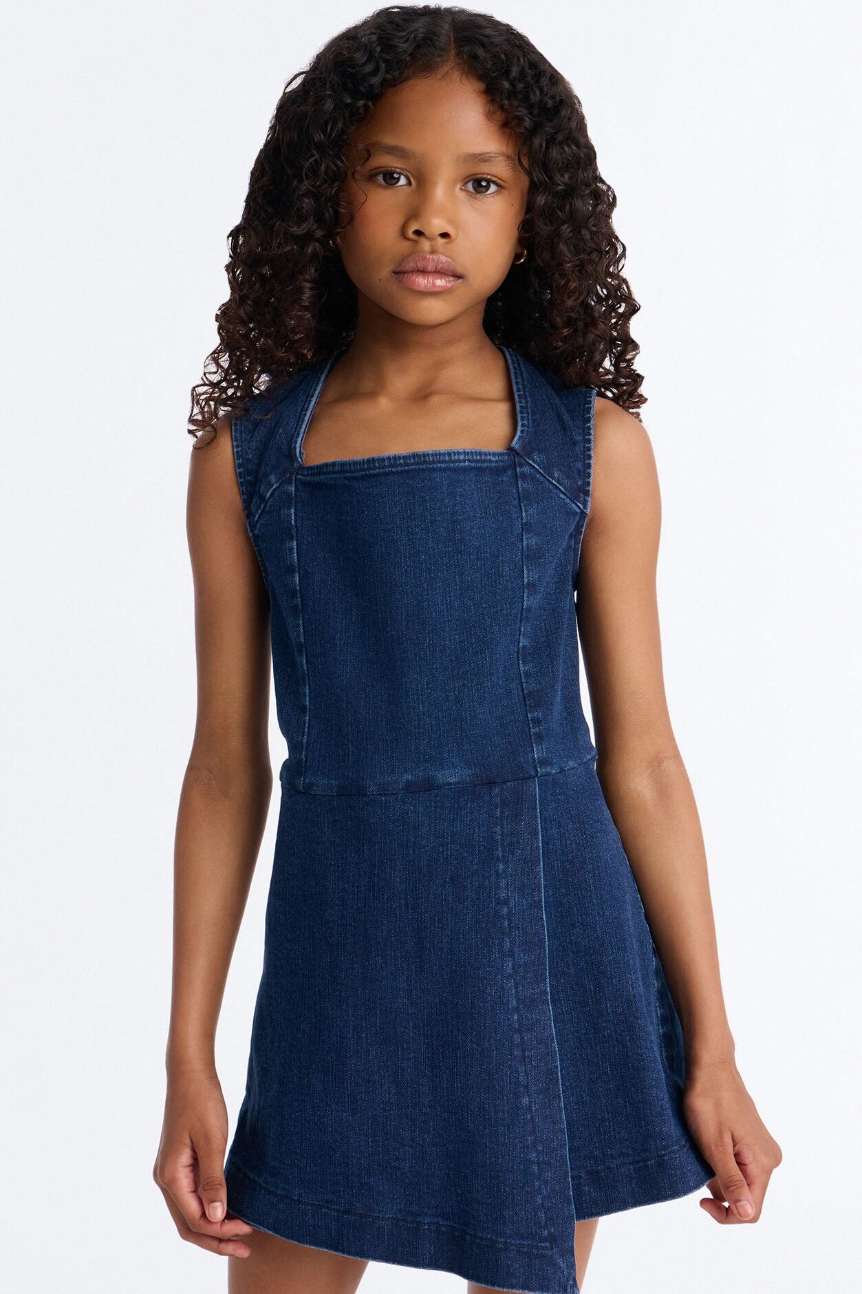 Mini Violeta Denim Romper - Dark Wash
