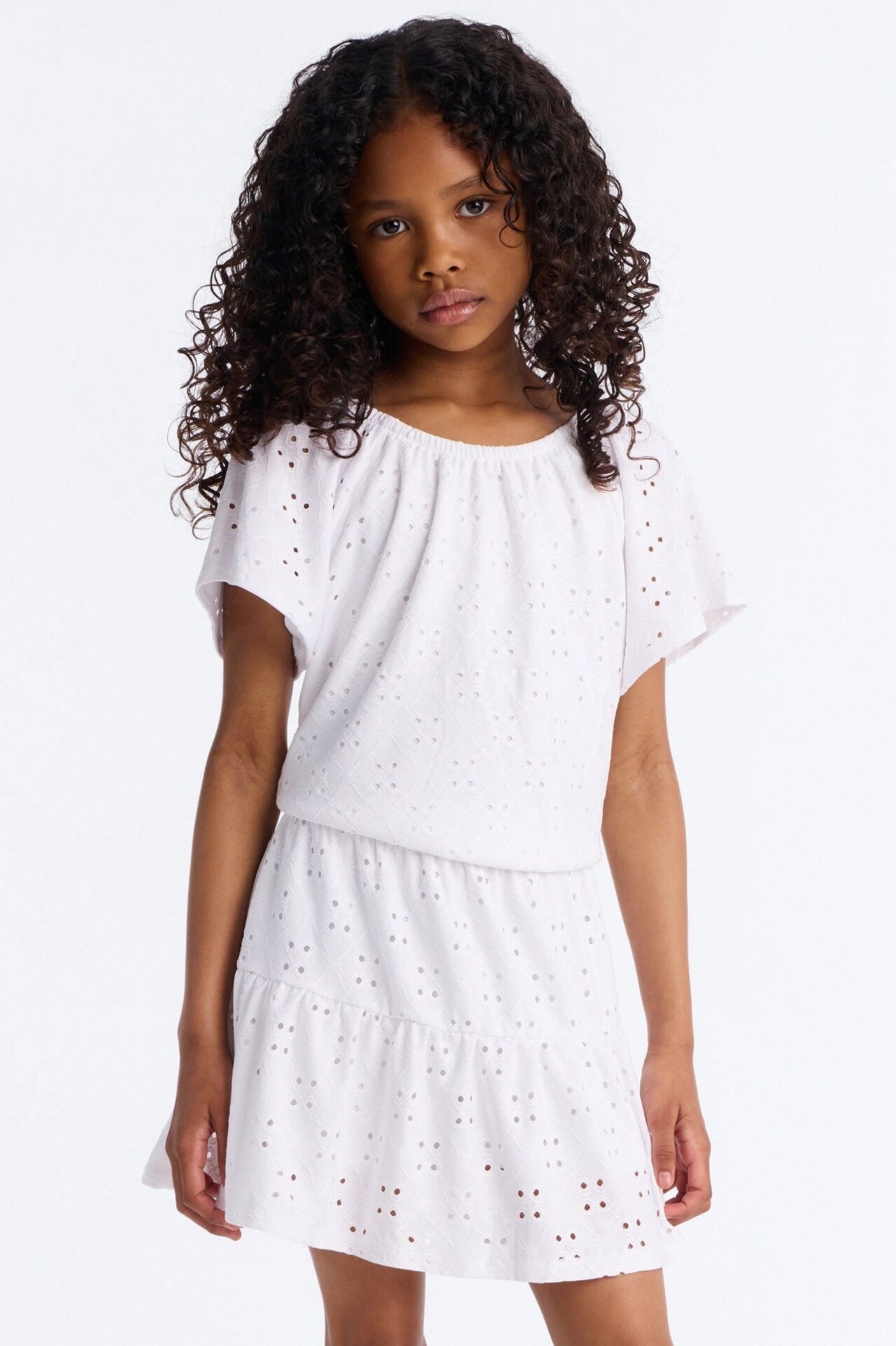 Mini Apple Of My Eyelet Skort Set - White