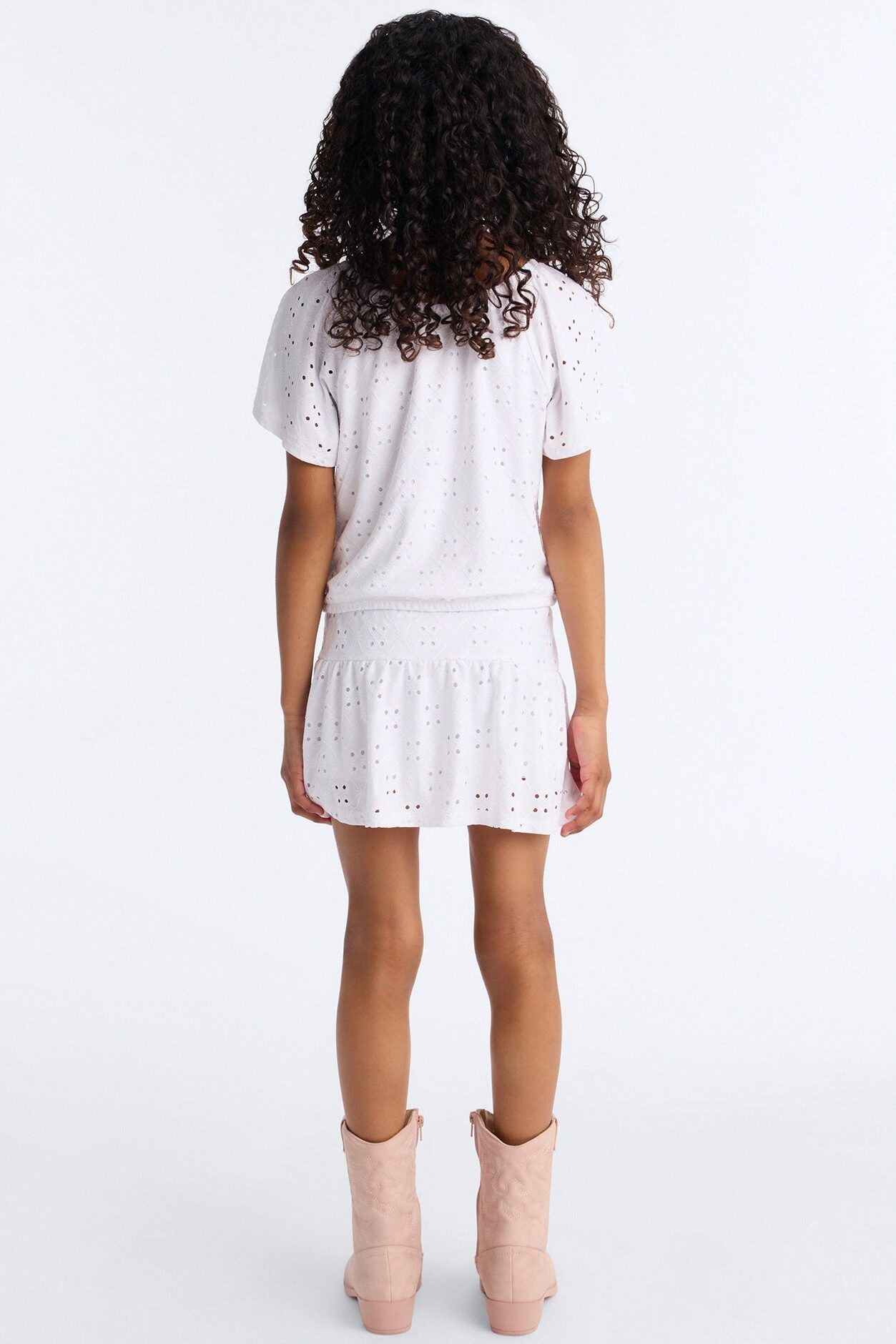 Mini Apple Of My Eyelet Skort Set - White