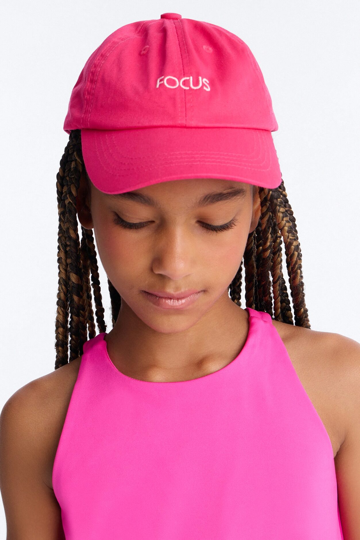 Mini Focus Baseball Cap - Hot Pink