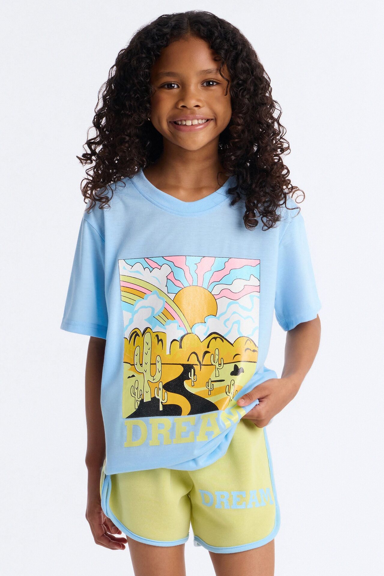 Mini Don't Forget To Dream Short Set - Blue/combo