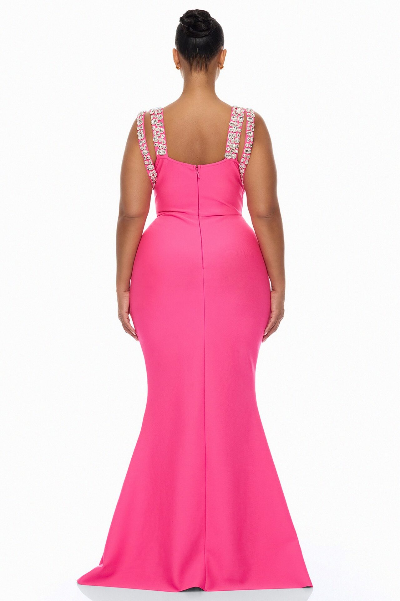 Masie Bandage Gown - Hot Pink