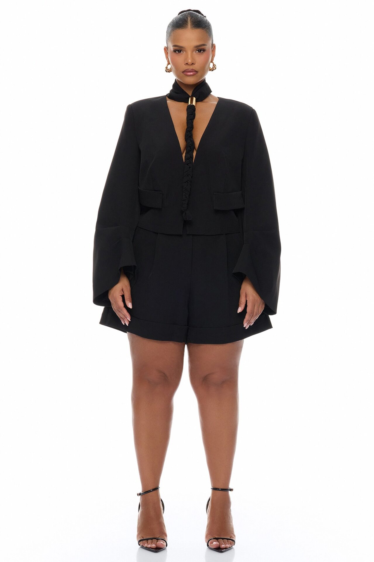 Timeless Touch Braided Jacket - Black