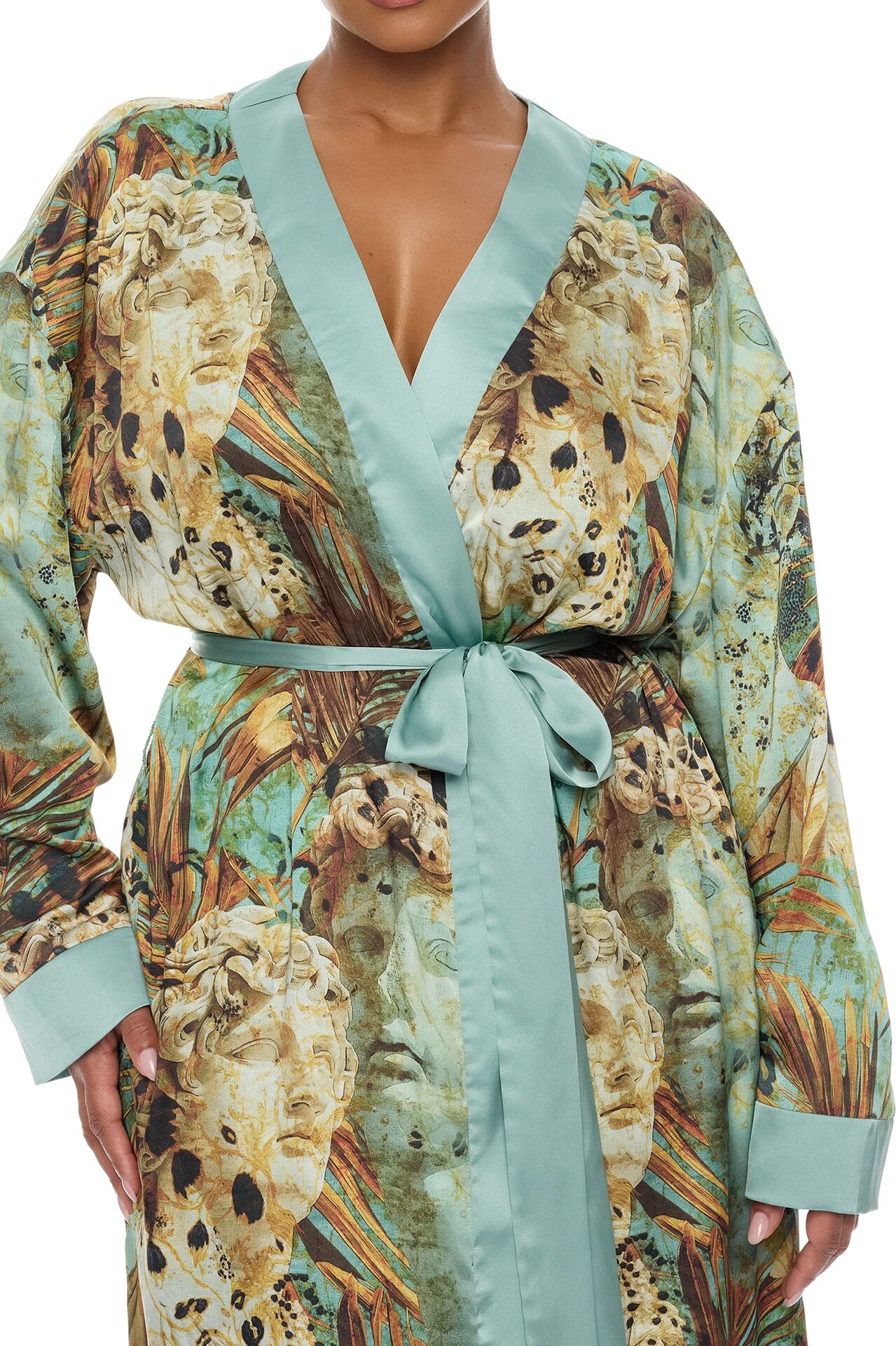 Call Me Coastal Satin Pant Set - Blue/combo