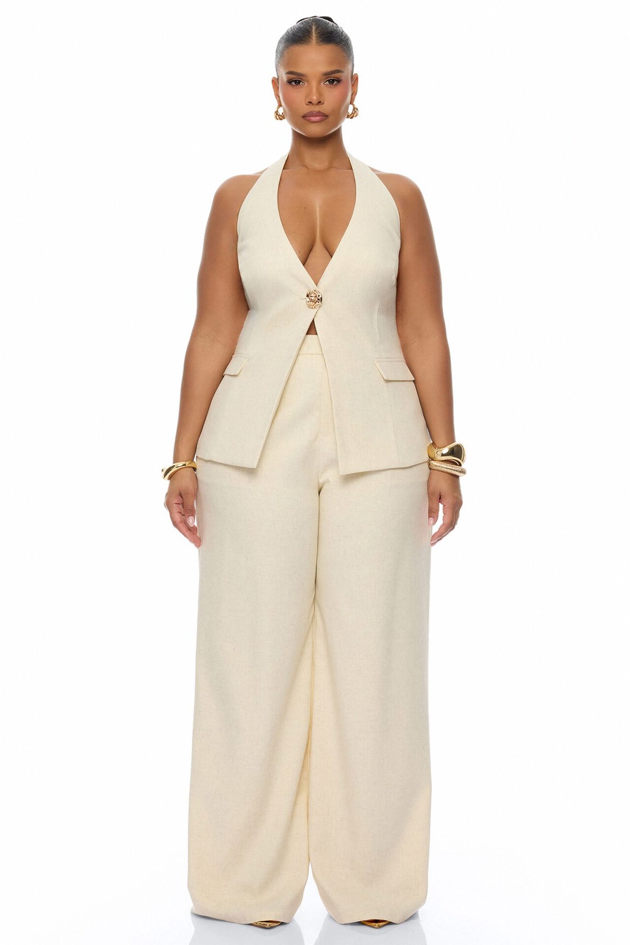 On The Shore Pant Set - Sand