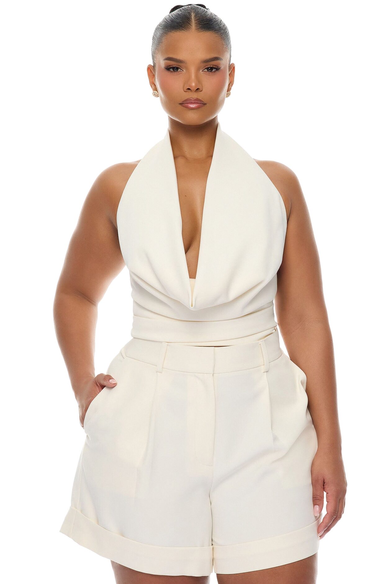 Timeless Touch Short Set - Cream