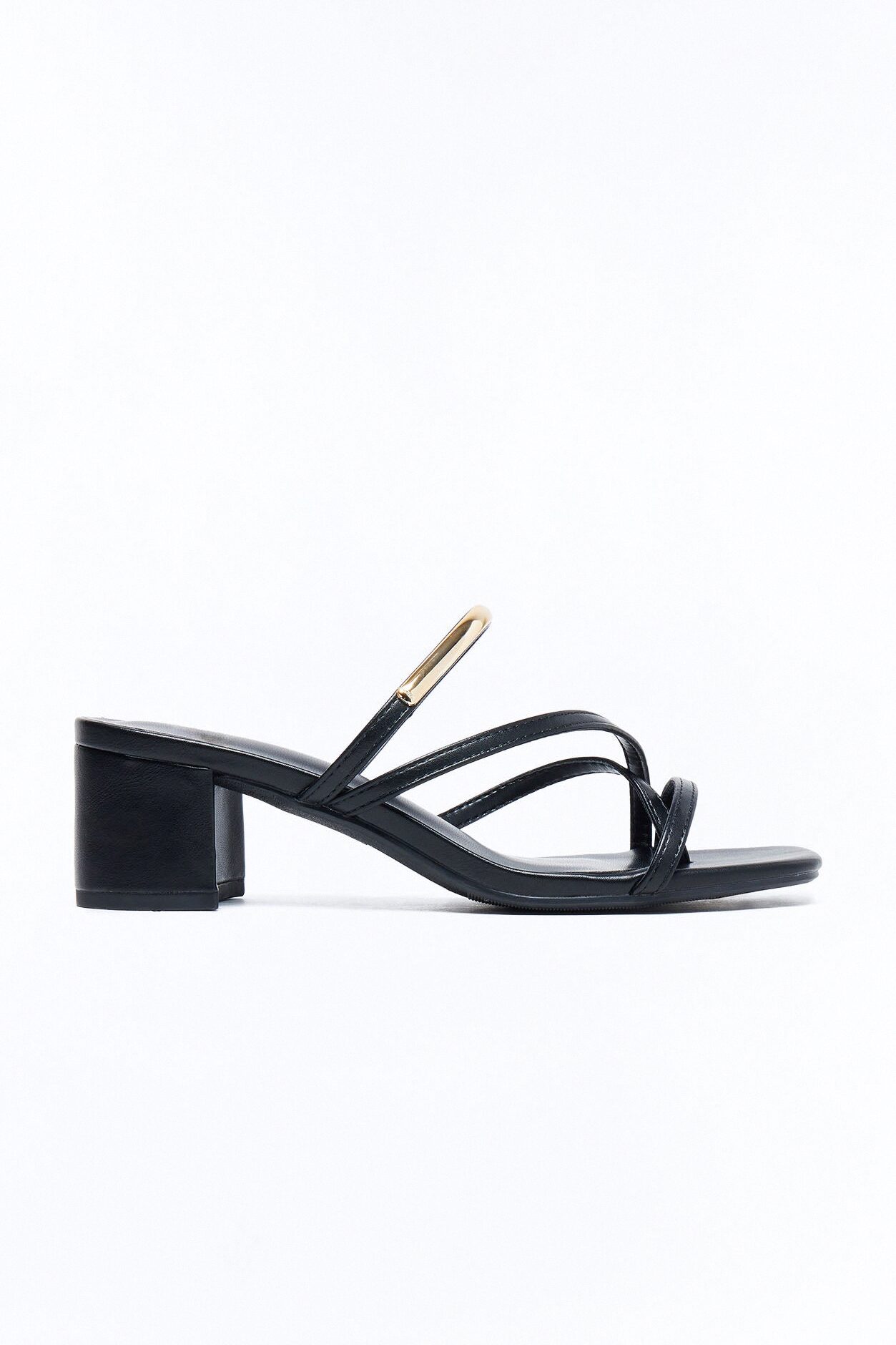 Livia Block Heel Mules - Black