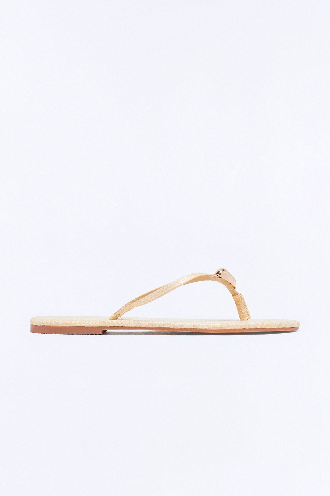 Pina Colada Hardware Flip Flops - Natural