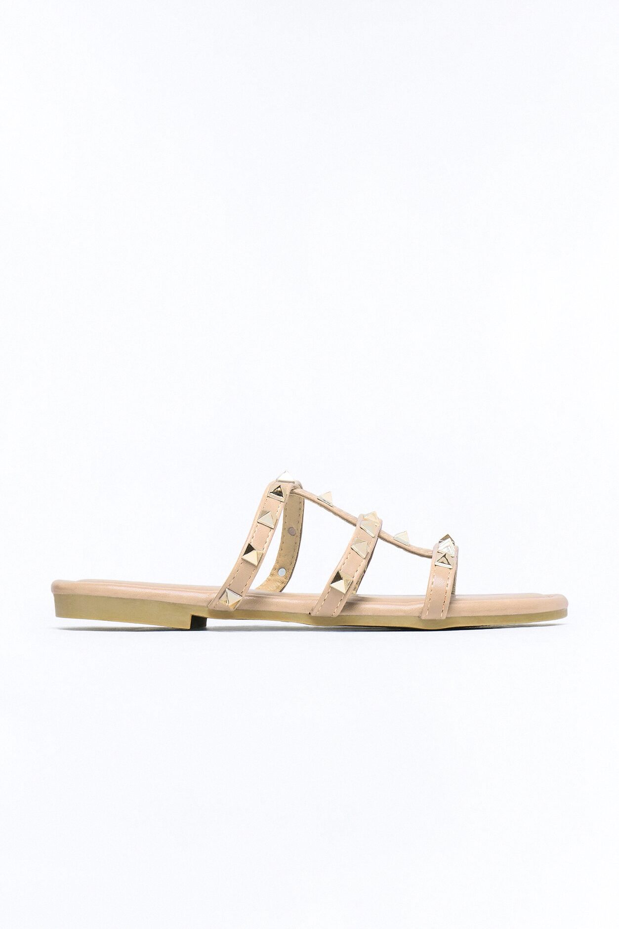 Cambria Studded Sandals - Beige