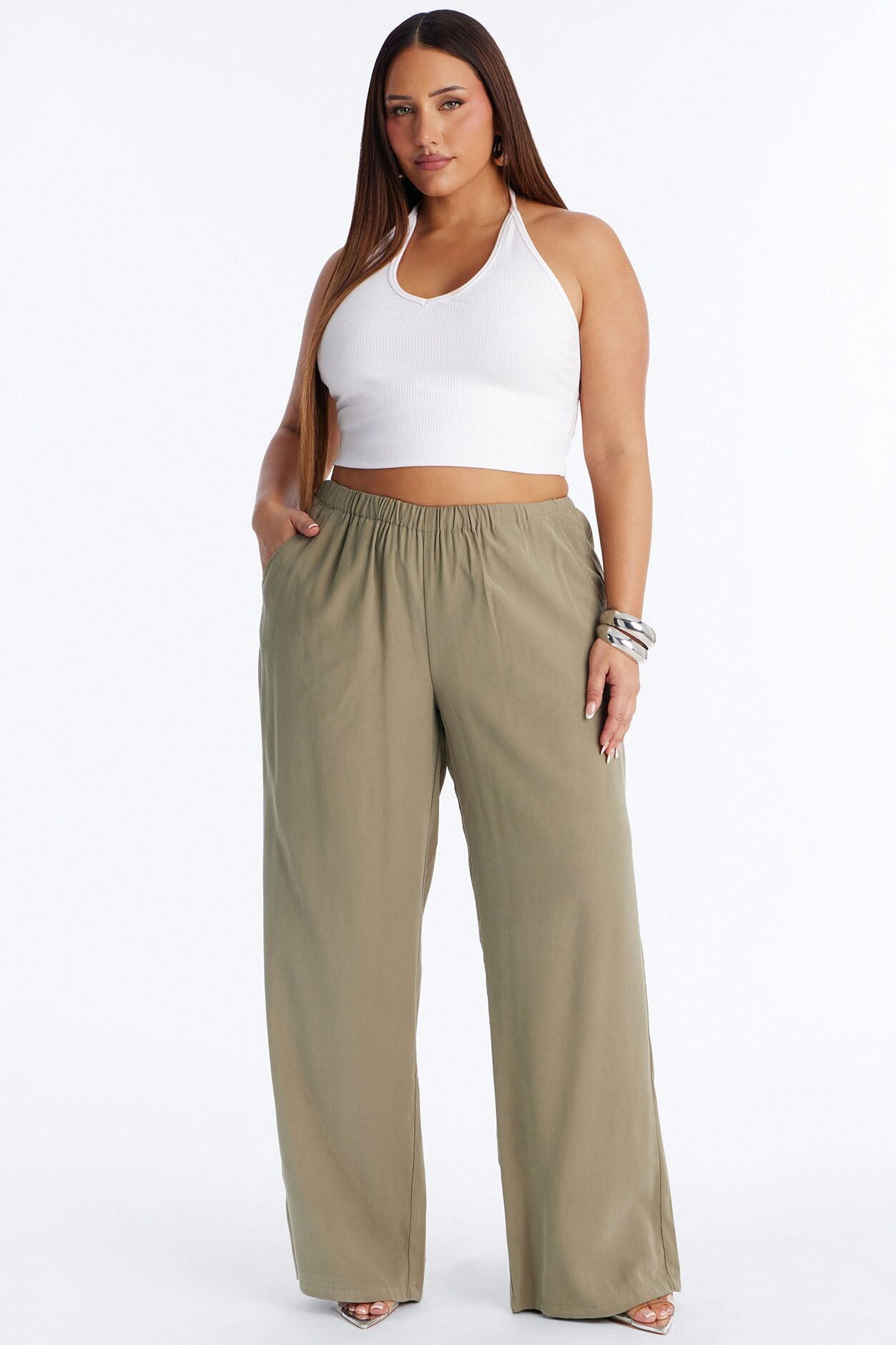 Coffee Break Straight Leg Pant 33″ - Olive