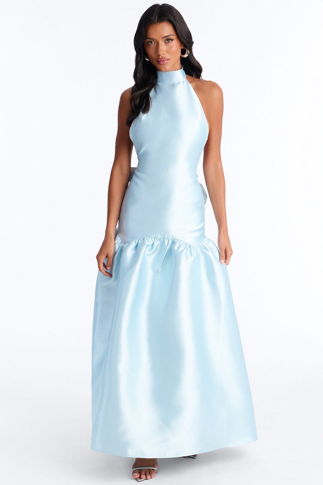 Absolute Stunner Bow Gown - Light Blue