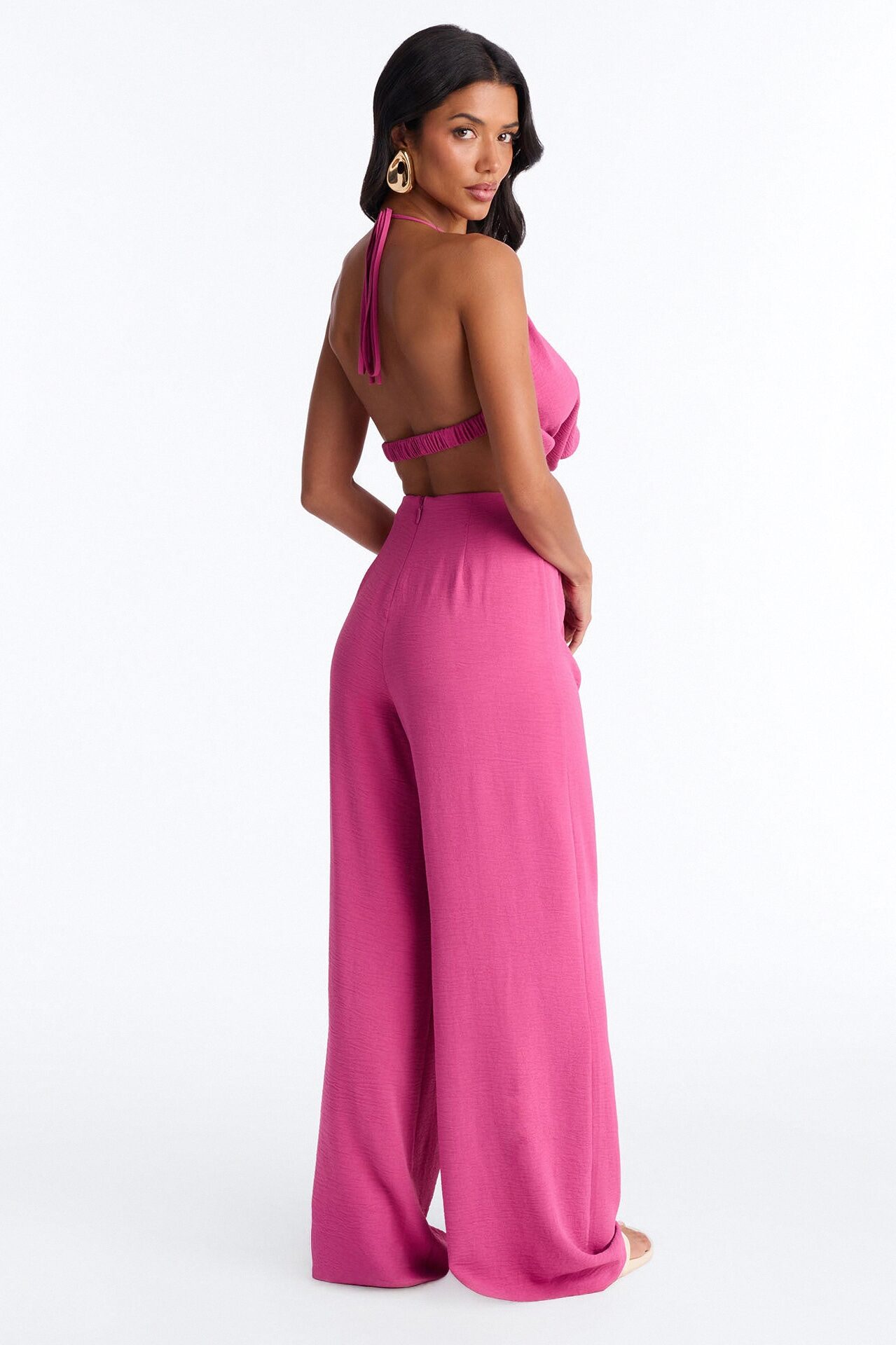 Milan Halter Pant Set - Pink