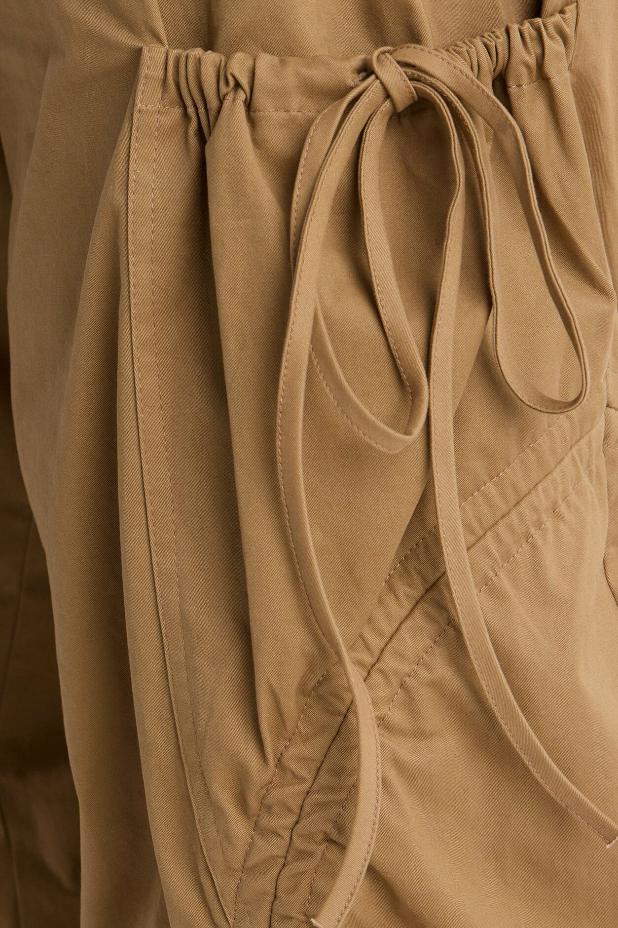 Gemma Low Rise Ruched Jogger Cargo Pant 30″ - Camel