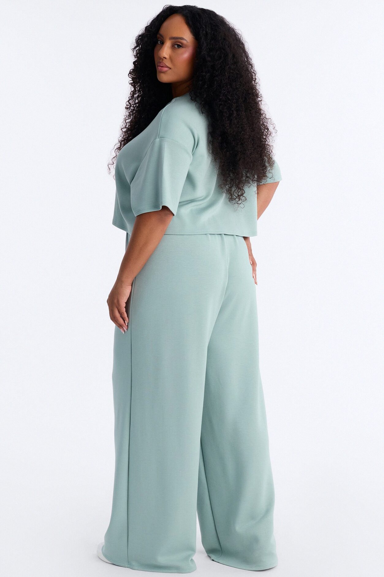 Strollin' Around Boxer Pant Set - Sage