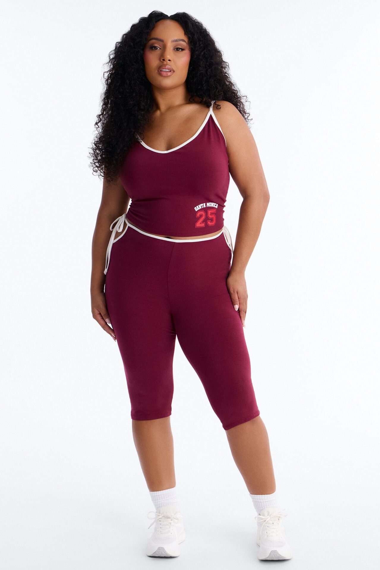 Lexi Capri Legging Set - Burgundy