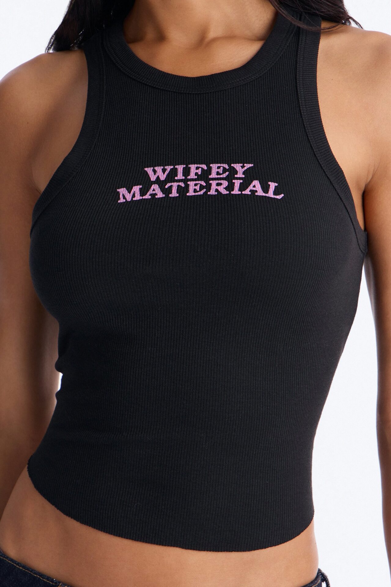 Wifey Material Tank Top - Black