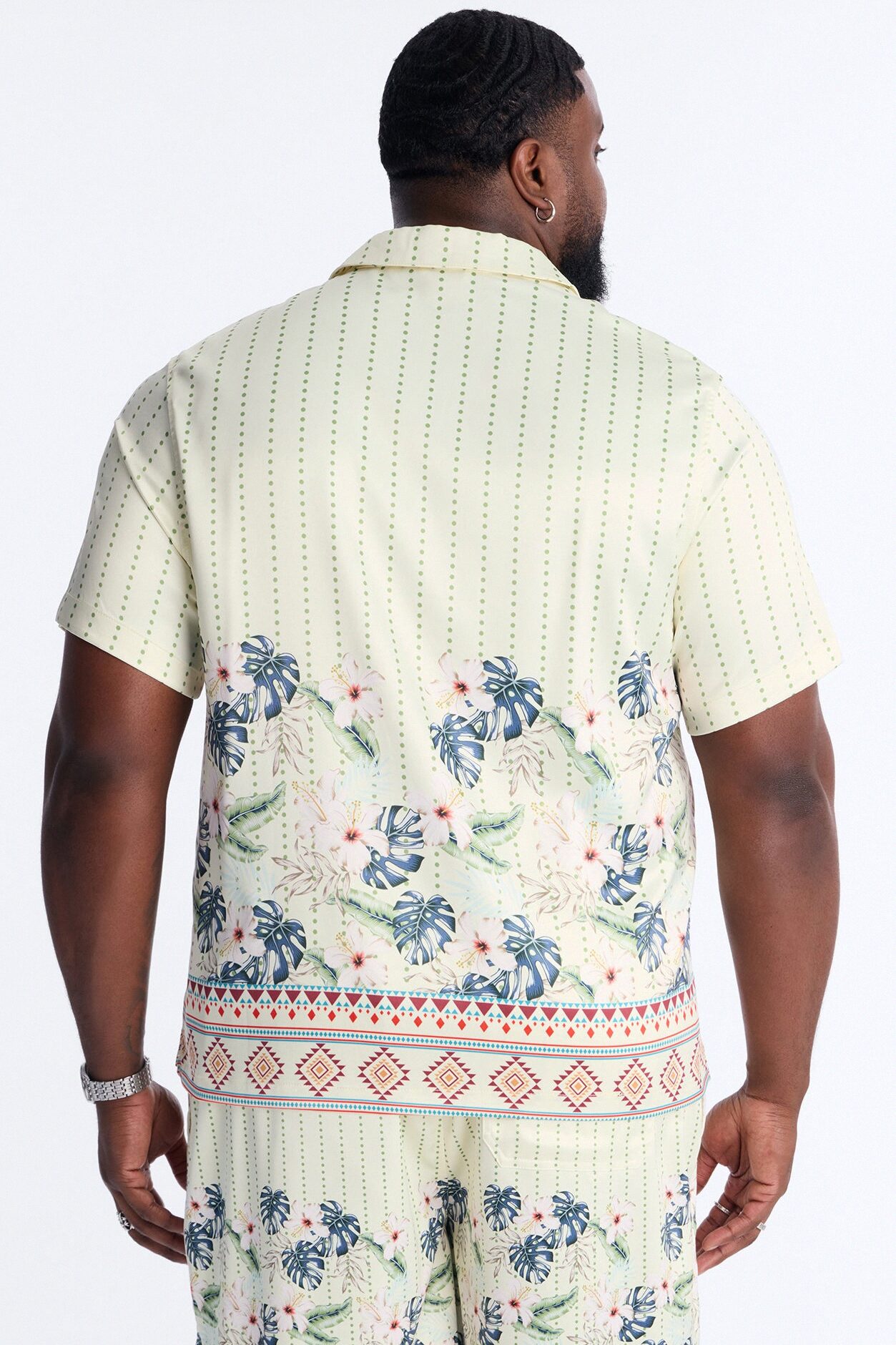 Catalina Island Cuban Collar Button Up Shirt - Yellow
