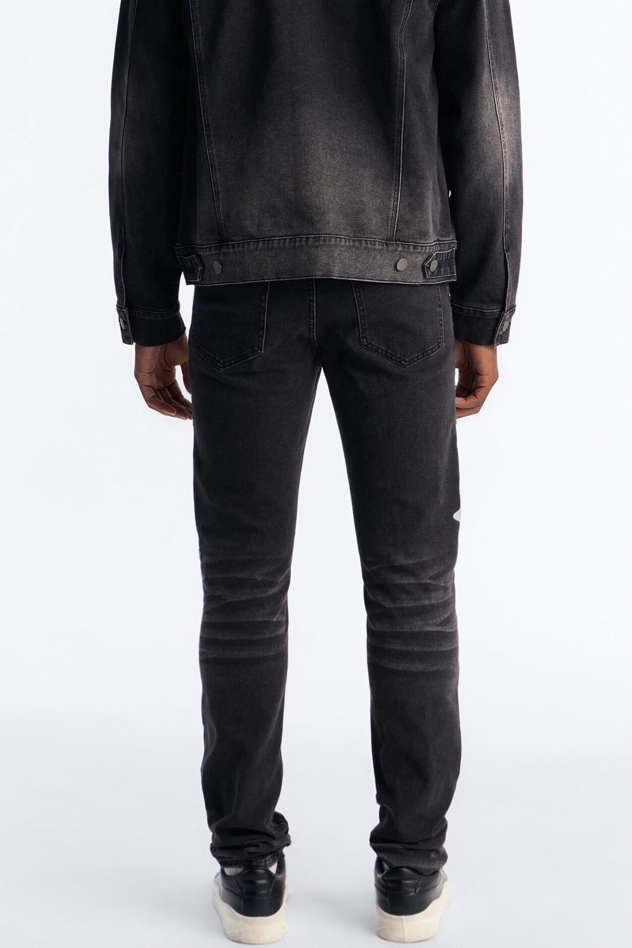 Stacked Skinny Electric Stretch Denim Jeans - Black Wash