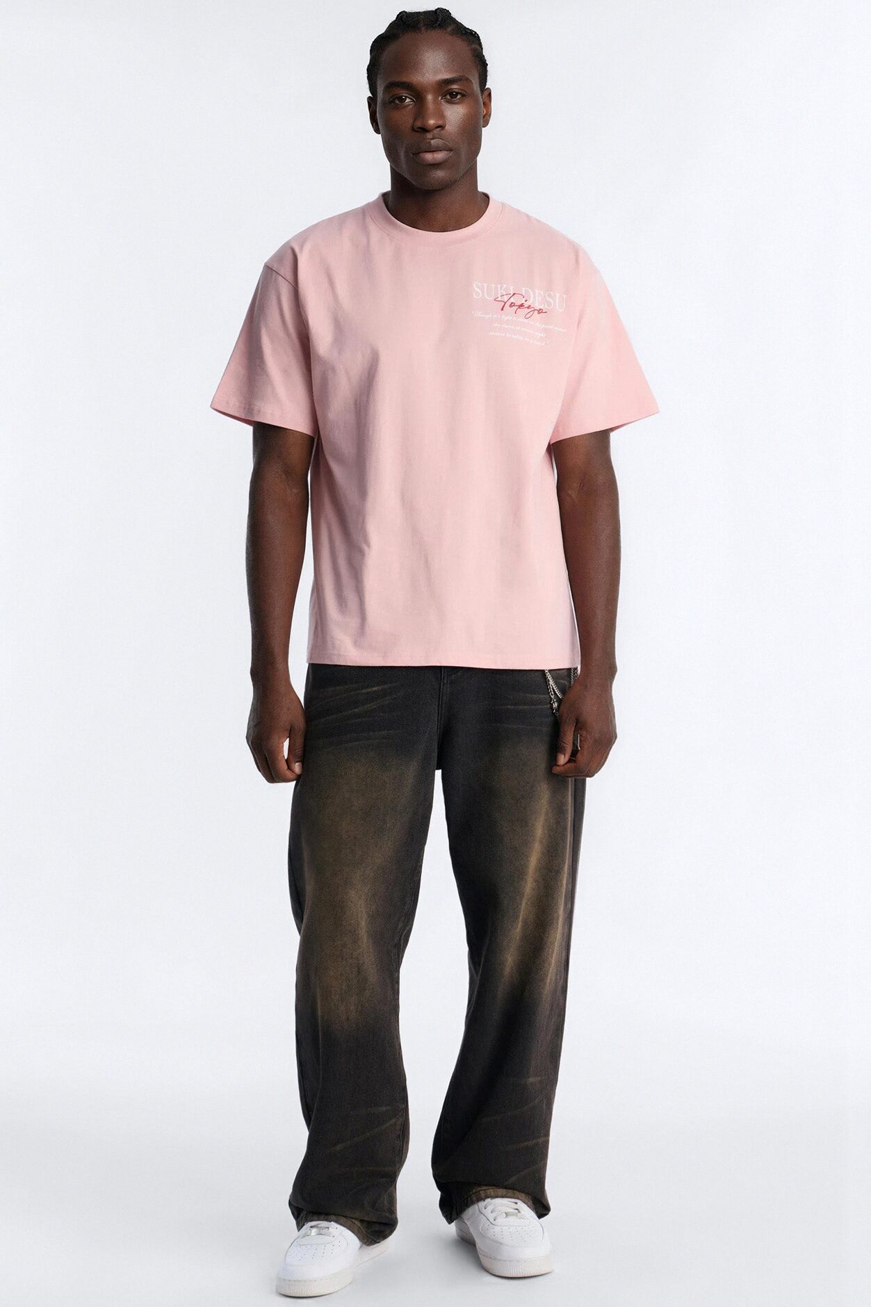 Suki Desu Tokyo Oversized Short Sleeve Tee - Pink