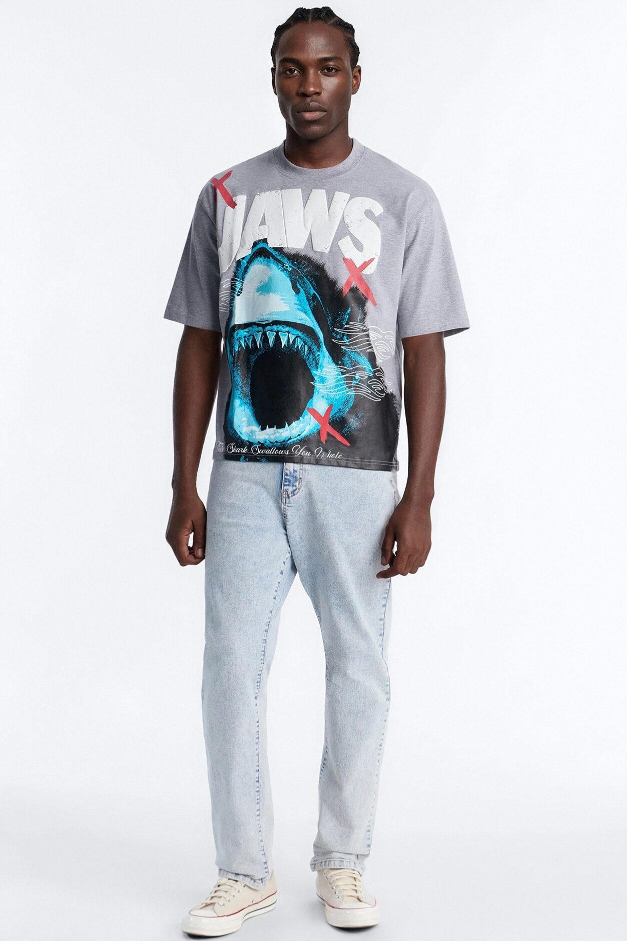 Jaws Gonna Need A Bigger Boat Short Sleeve Tee - Grey