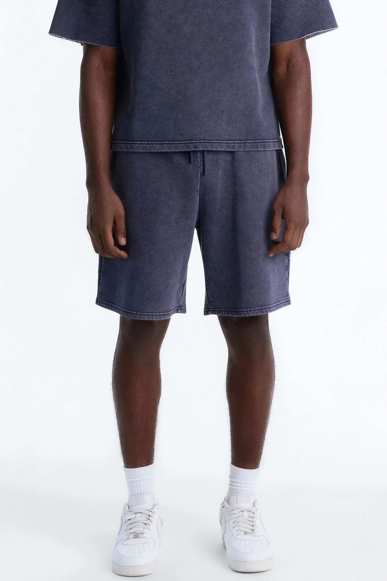 On The Go Washed Sweatshort - Navy