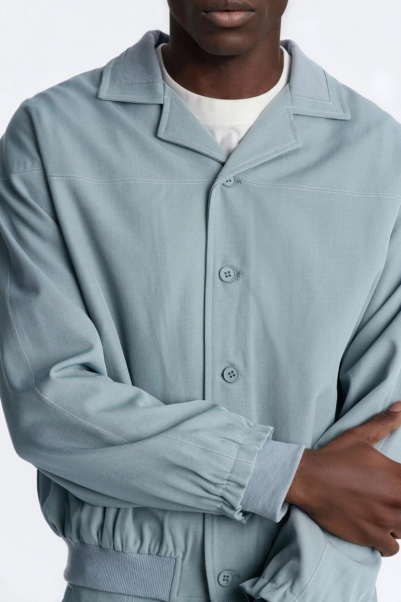Relaxed Pearson Wave Casual Blazer - Blue