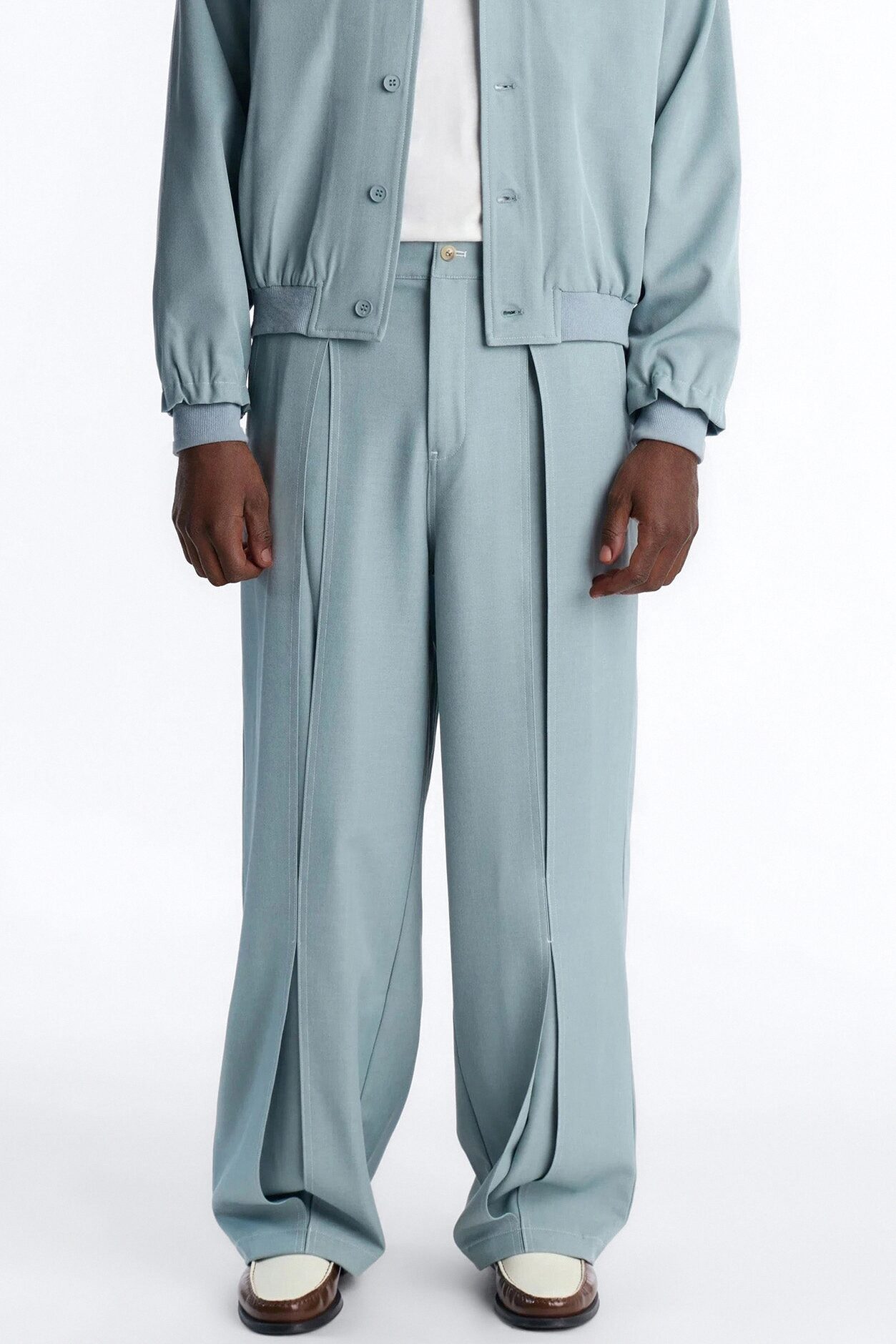 Baggy Pearson Wave Trouser - Blue