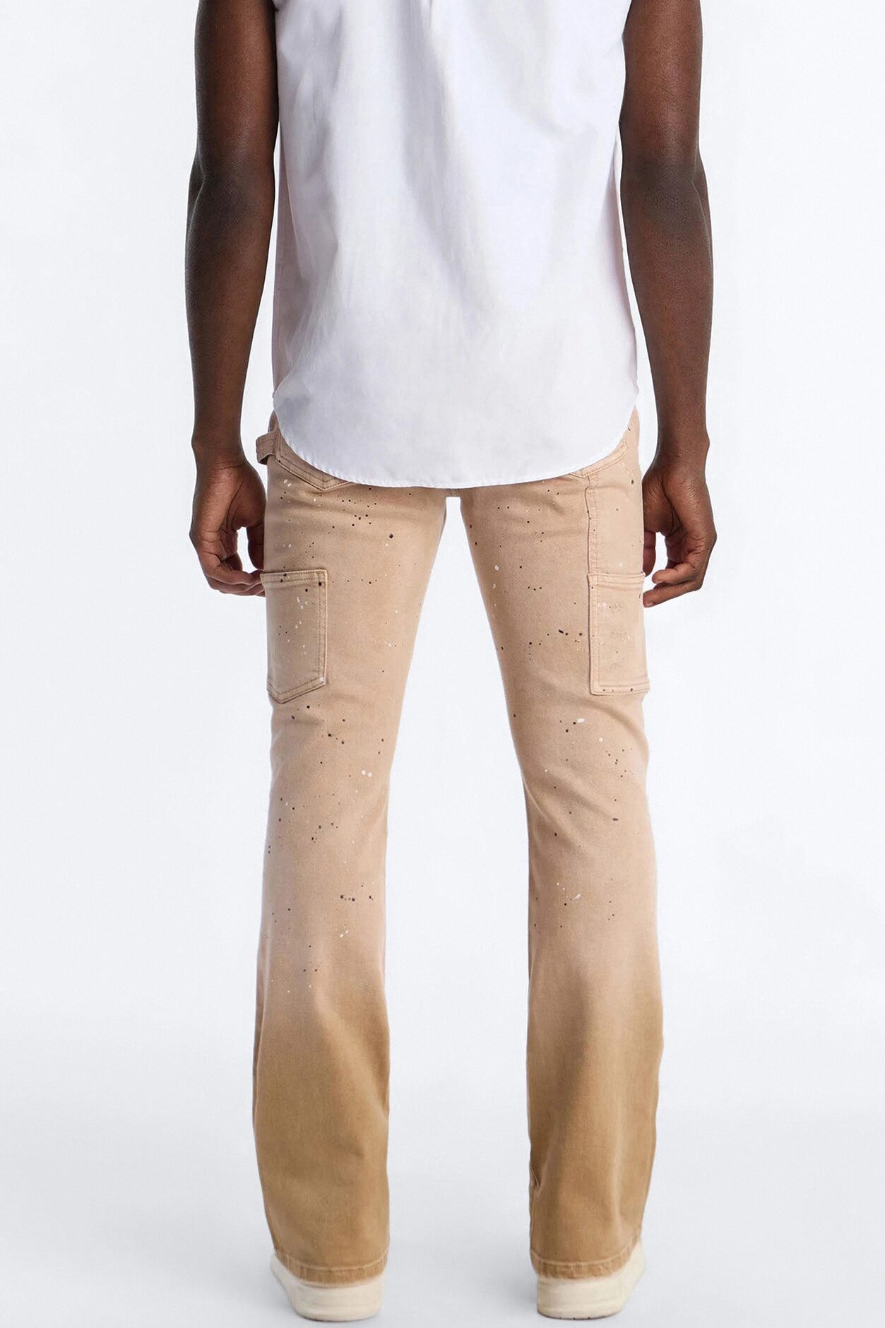 Stacked Skinny Flare Old Painters Carpenter Jean - Khaki