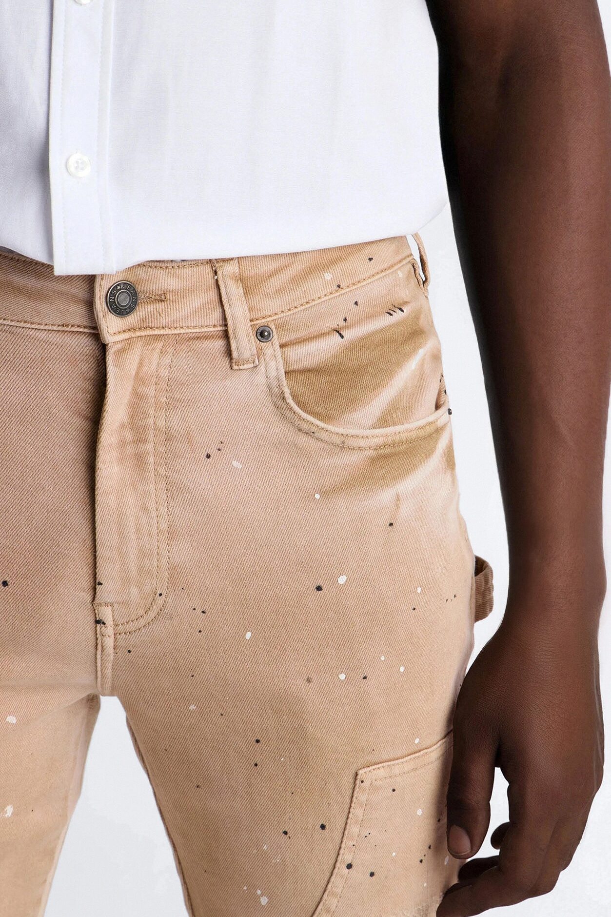 Stacked Skinny Flare Old Painters Carpenter Jean - Khaki