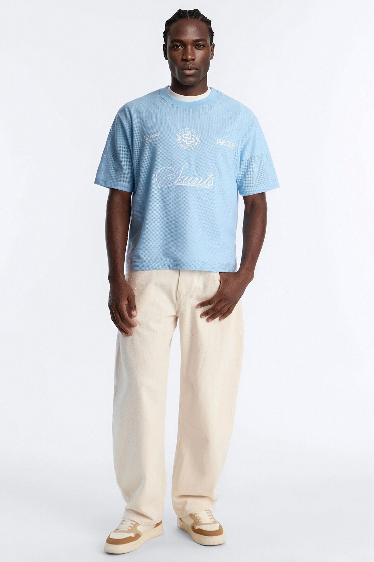 Saints 1993 Mesh Short Sleeve Tee - Light Blue