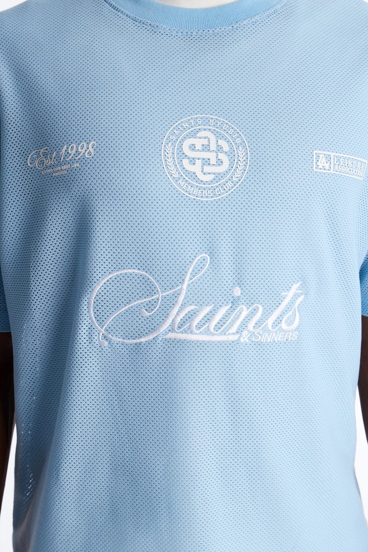 Saints 1993 Mesh Short Sleeve Tee - Light Blue